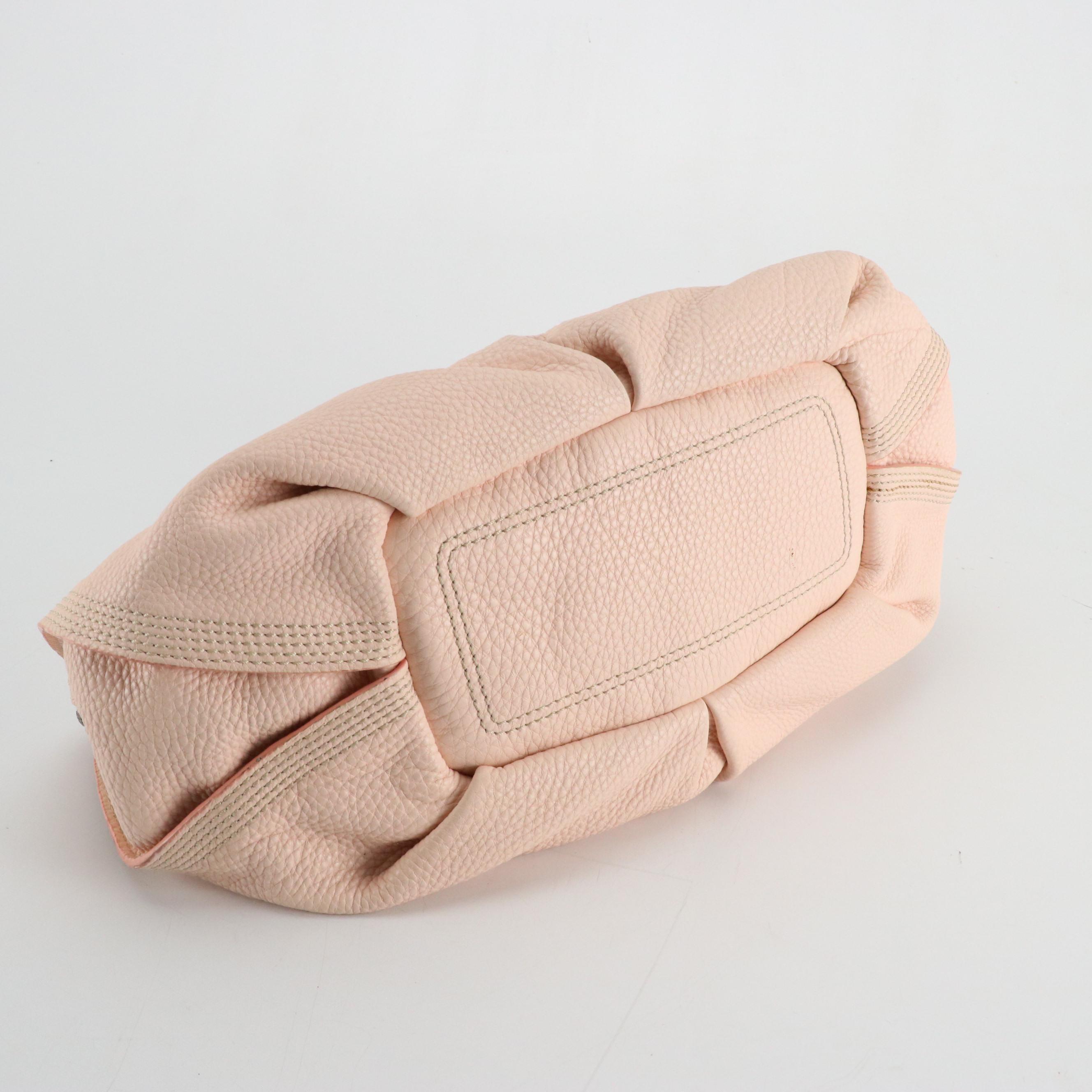 Celine Bittersweet Hobo Shoulder Bag in Light Pink Grained Leather