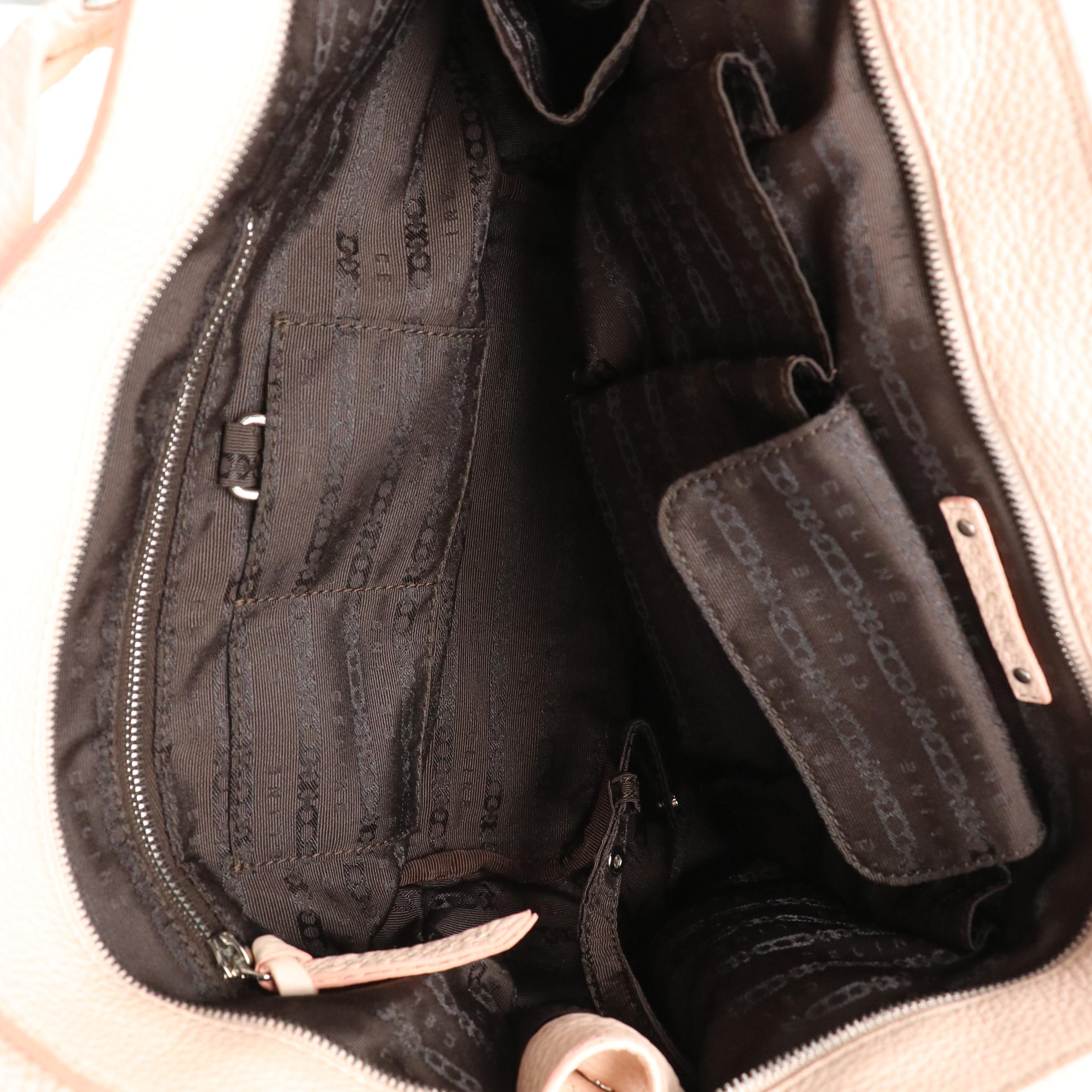 Celine Bittersweet Hobo Shoulder Bag in Light Pink Grained Leather