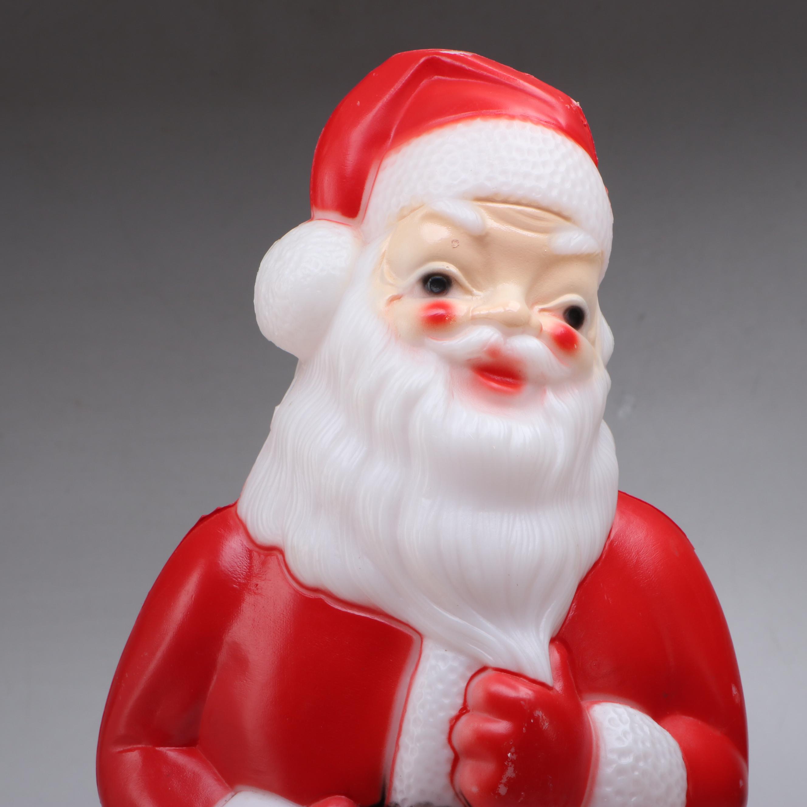 Carolina Enterprises Plastic Illuminated Santa, Late 20th Century