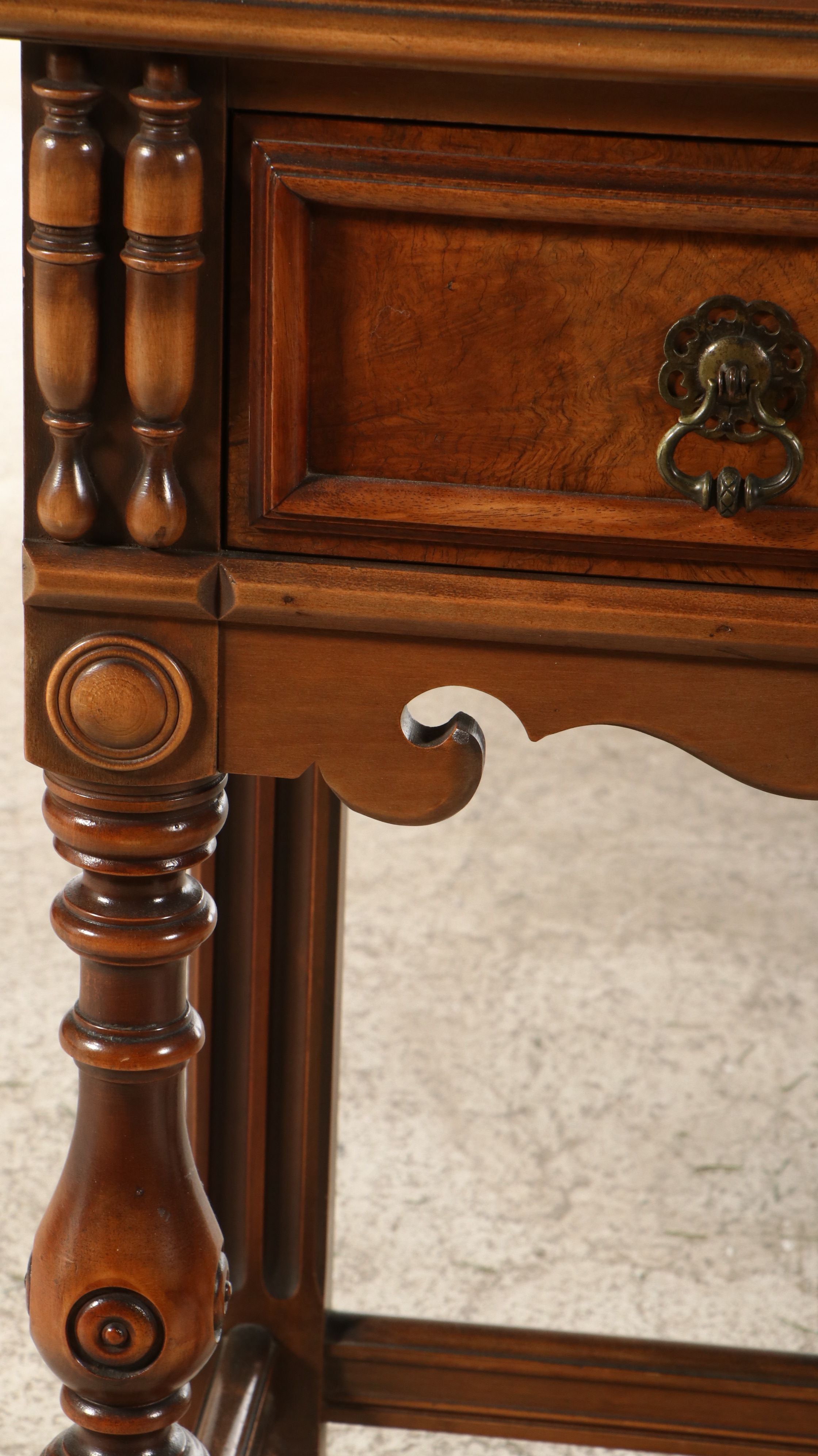 Berkey & Gay Jacobean Revival Walnut Bar or China Cabinet, Early to Mid-20th C.