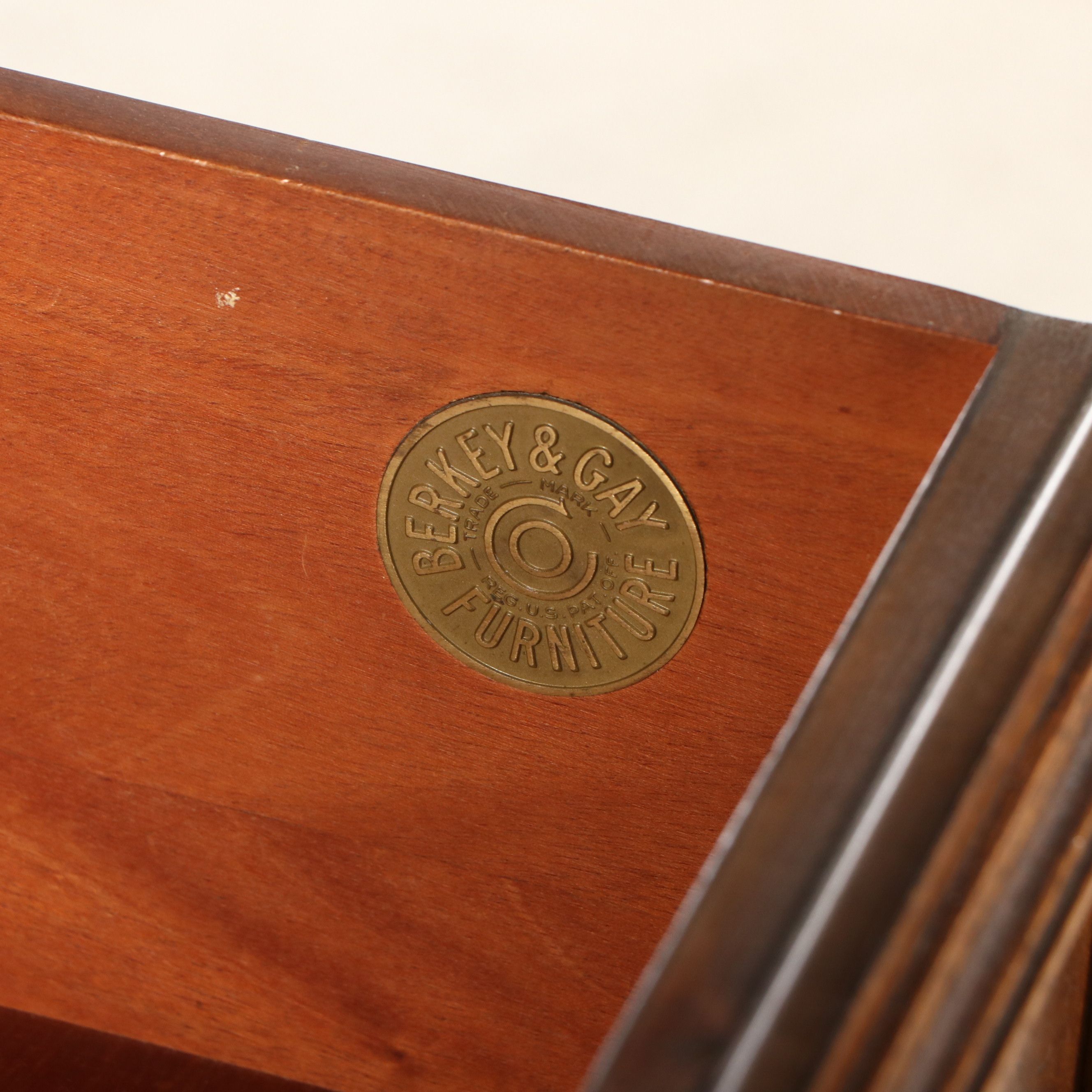 Berkey & Gay Jacobean Revival Walnut Bar or China Cabinet, Early to Mid-20th C.