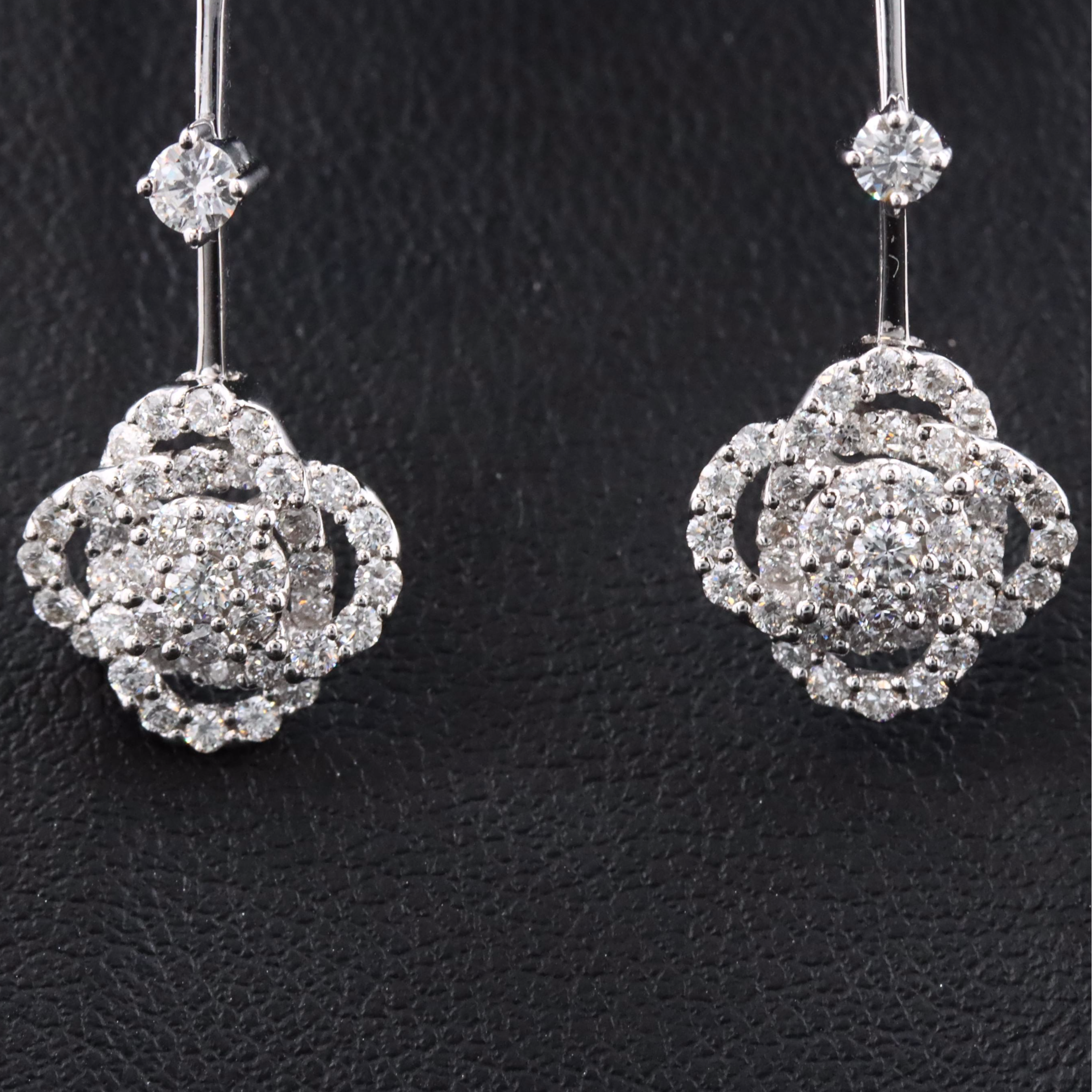 18K 3.02 CTW Diamond Drop Earrings