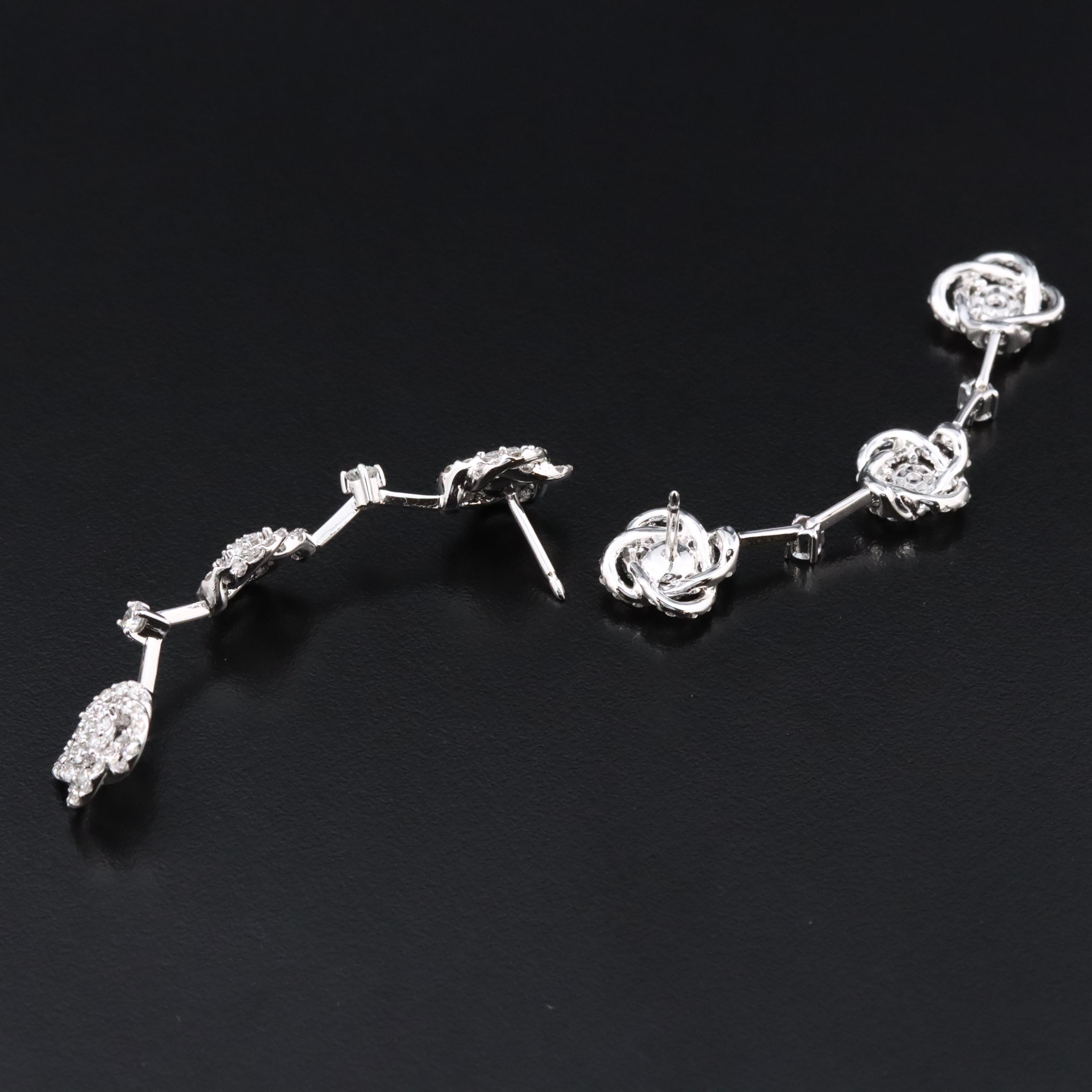 18K 3.02 CTW Diamond Drop Earrings