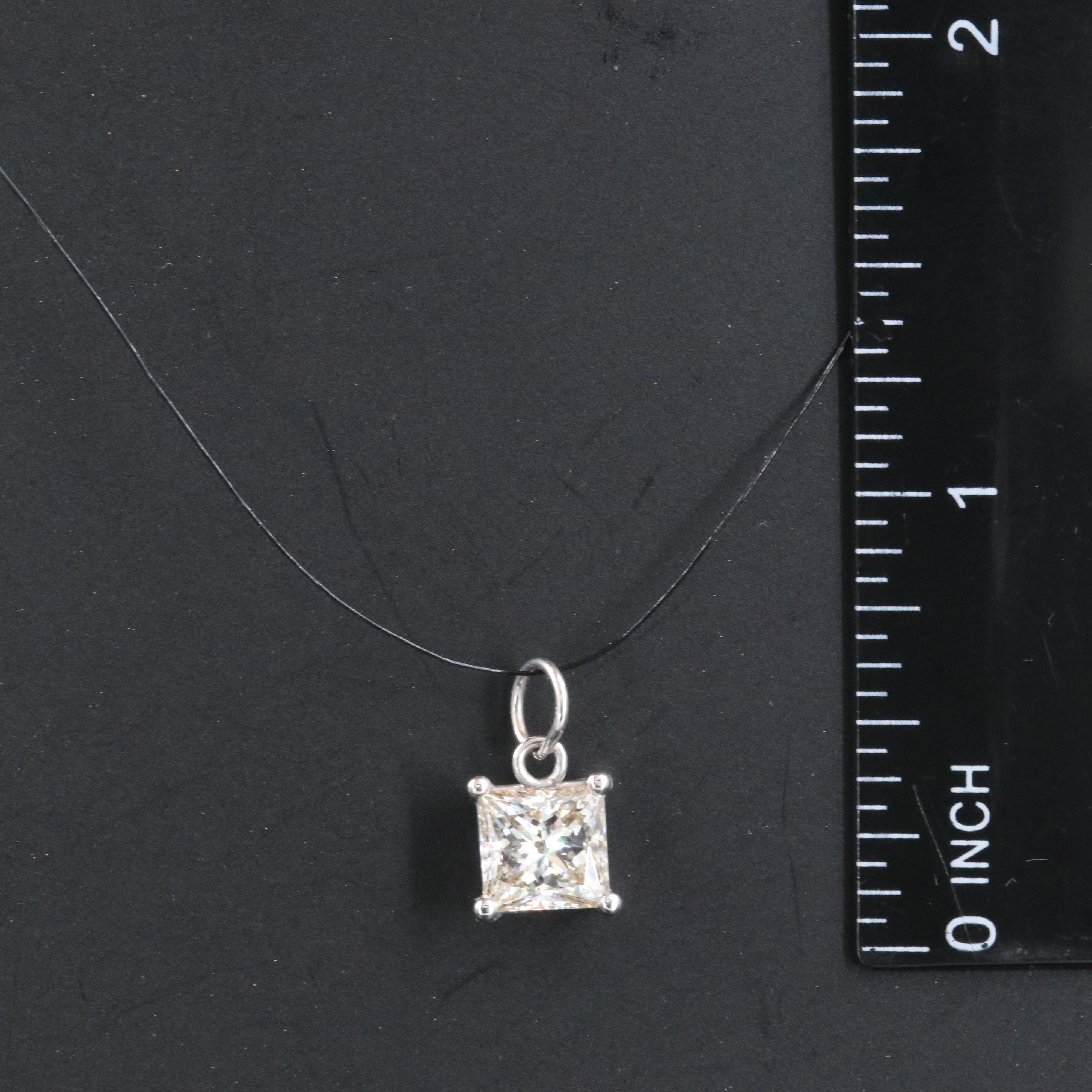 14K 1.80 CT Lab Grown Diamond Solitaire Pendant with IGI Report