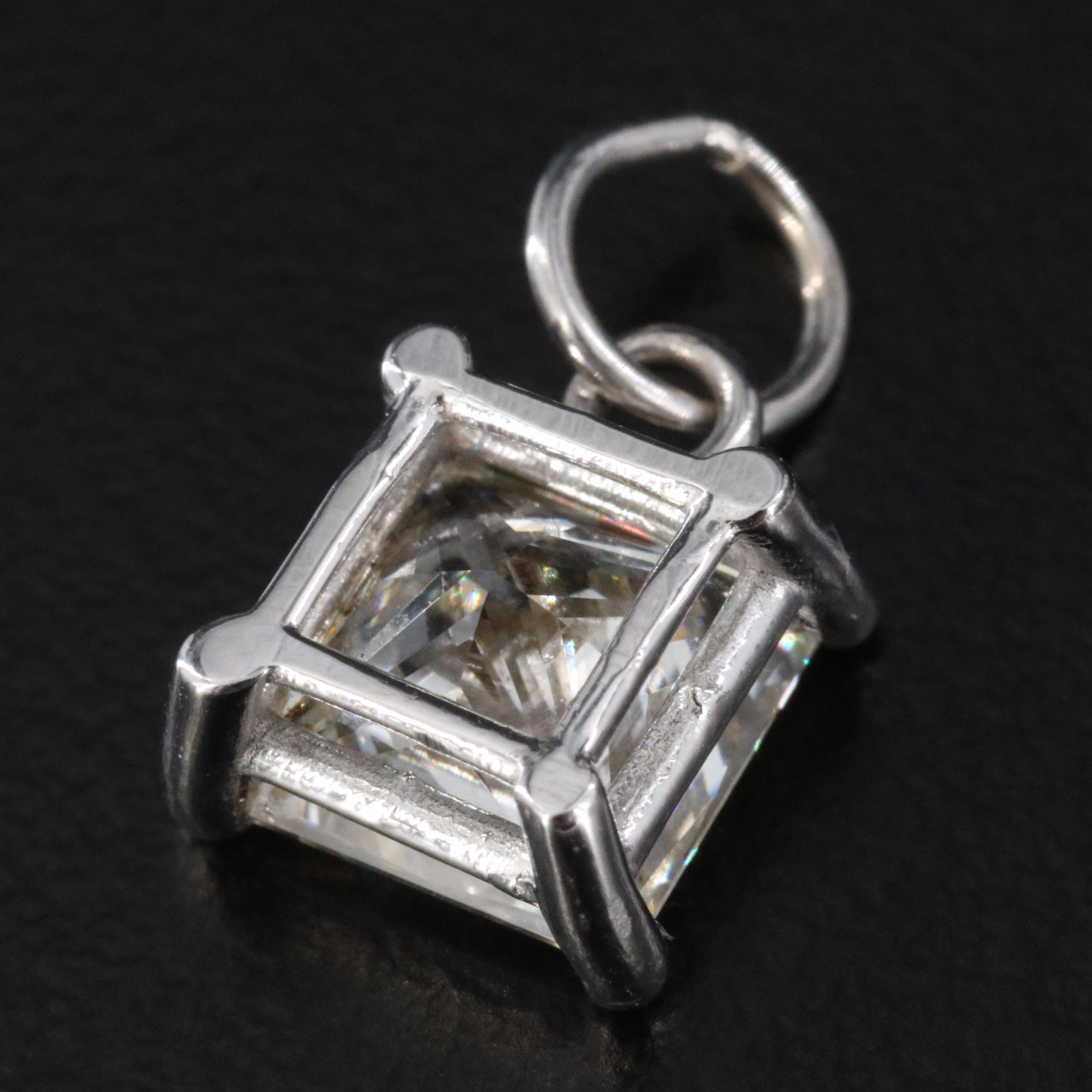 14K 1.80 CT Lab Grown Diamond Solitaire Pendant with IGI Report