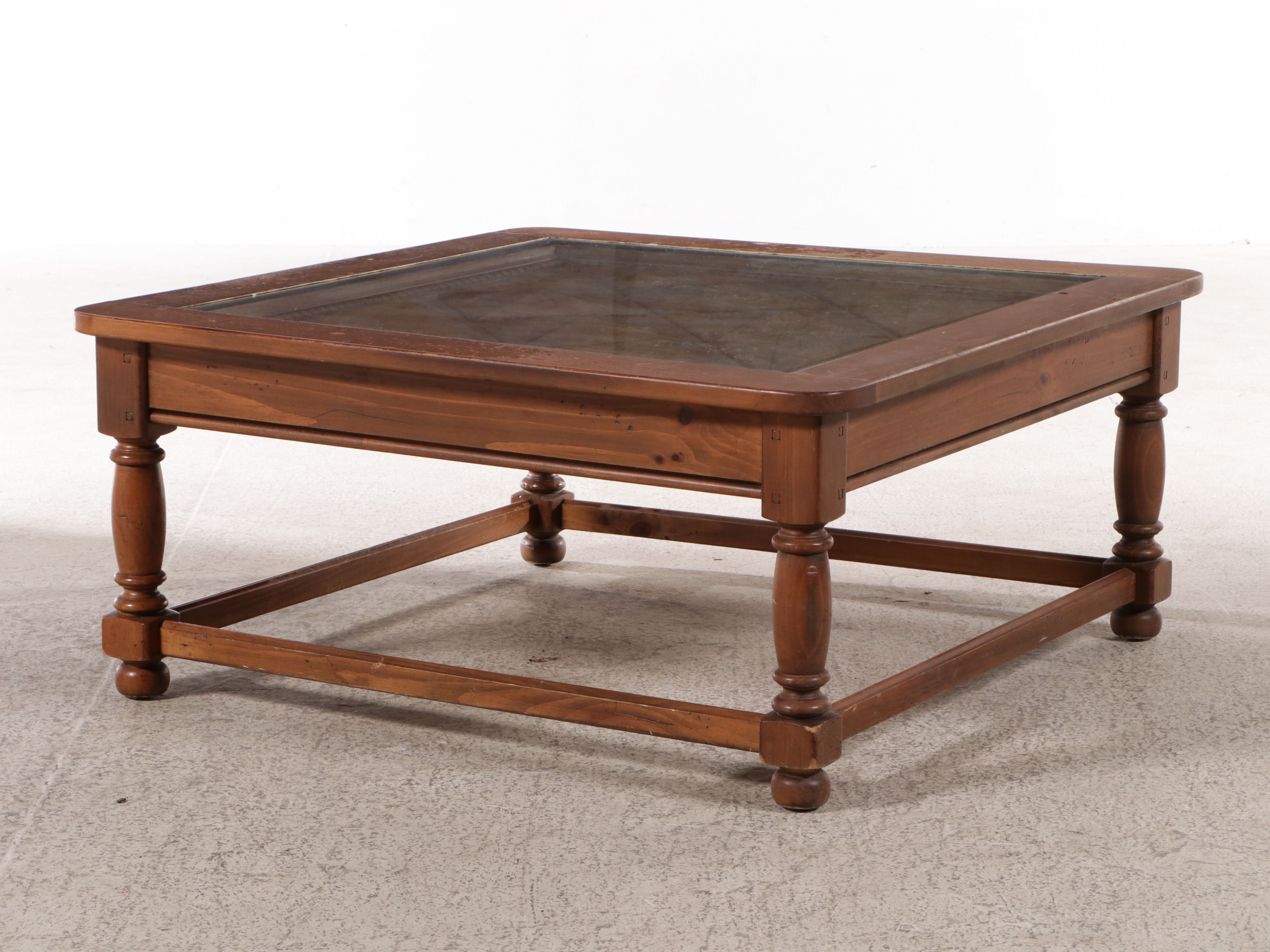 Hammary Coffee Table with Inlaid Geometric Design