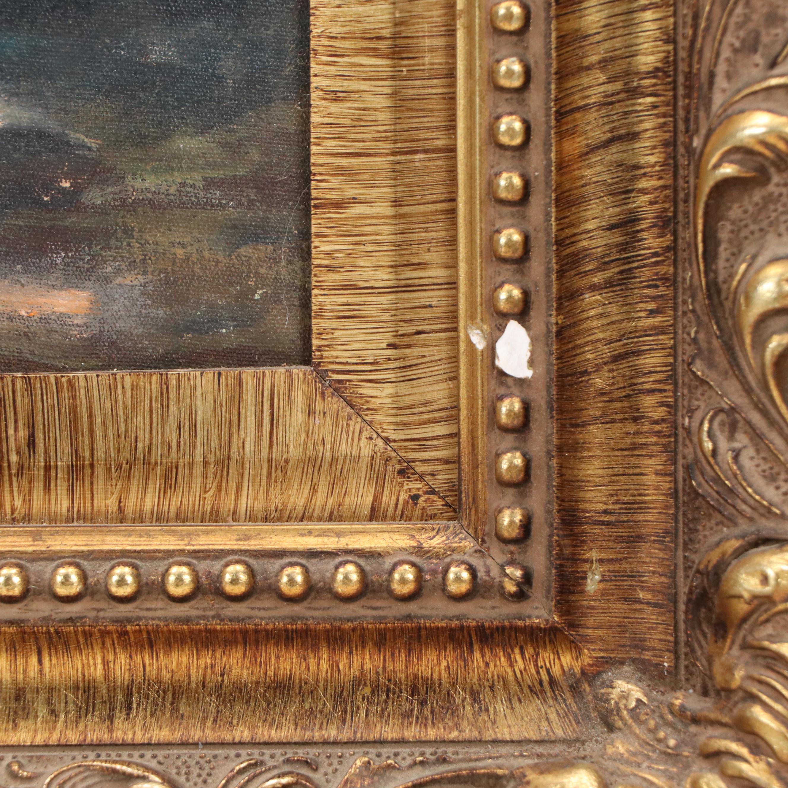 Jesus Gonzalez Morrero Oil Painting "Gallo Indio Prieto," 1999