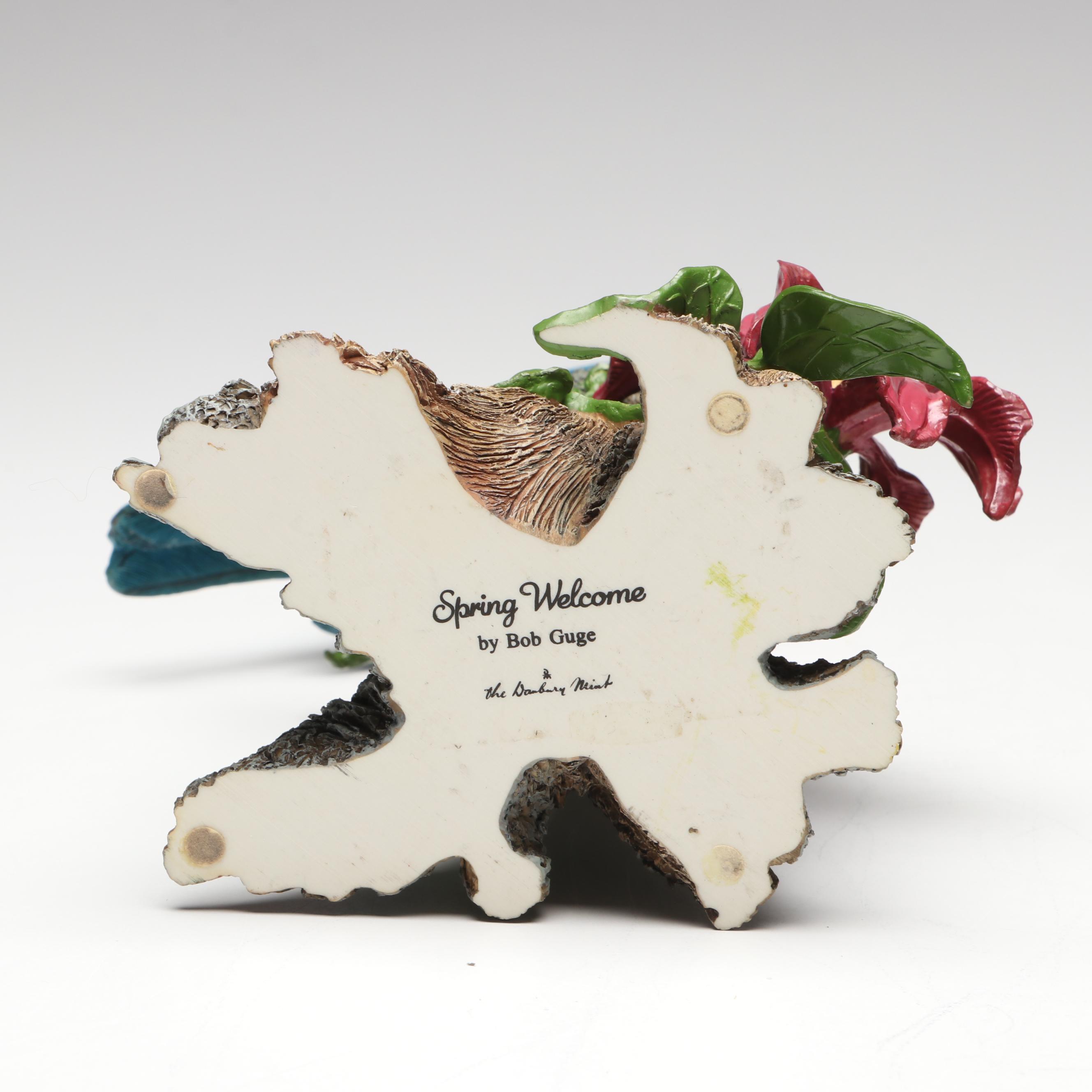 The Danbury Mint "Sapphire Song" and "Spring Welcome" Bird Figurines