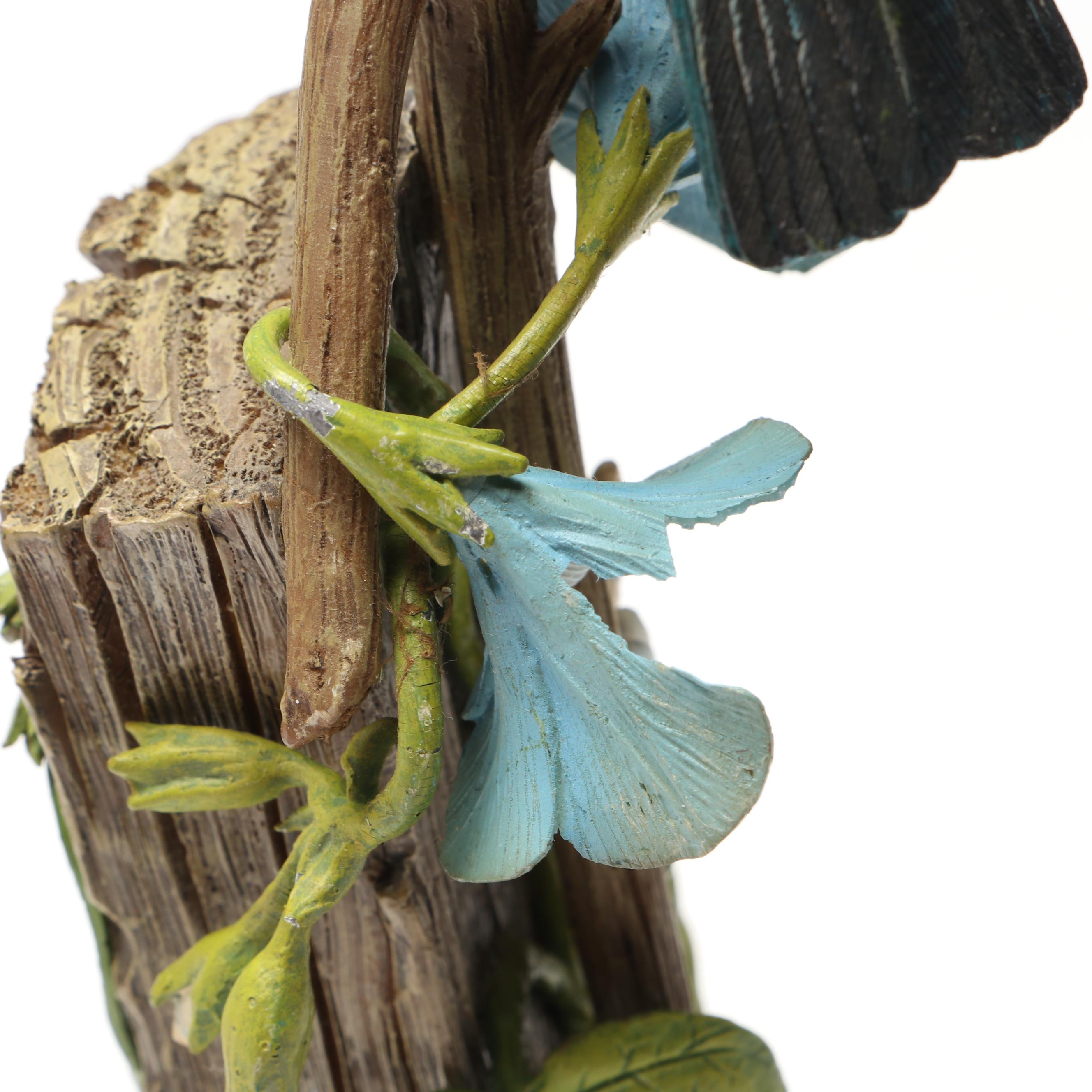 The Danbury Mint "Sapphire Song" and "Spring Welcome" Bird Figurines