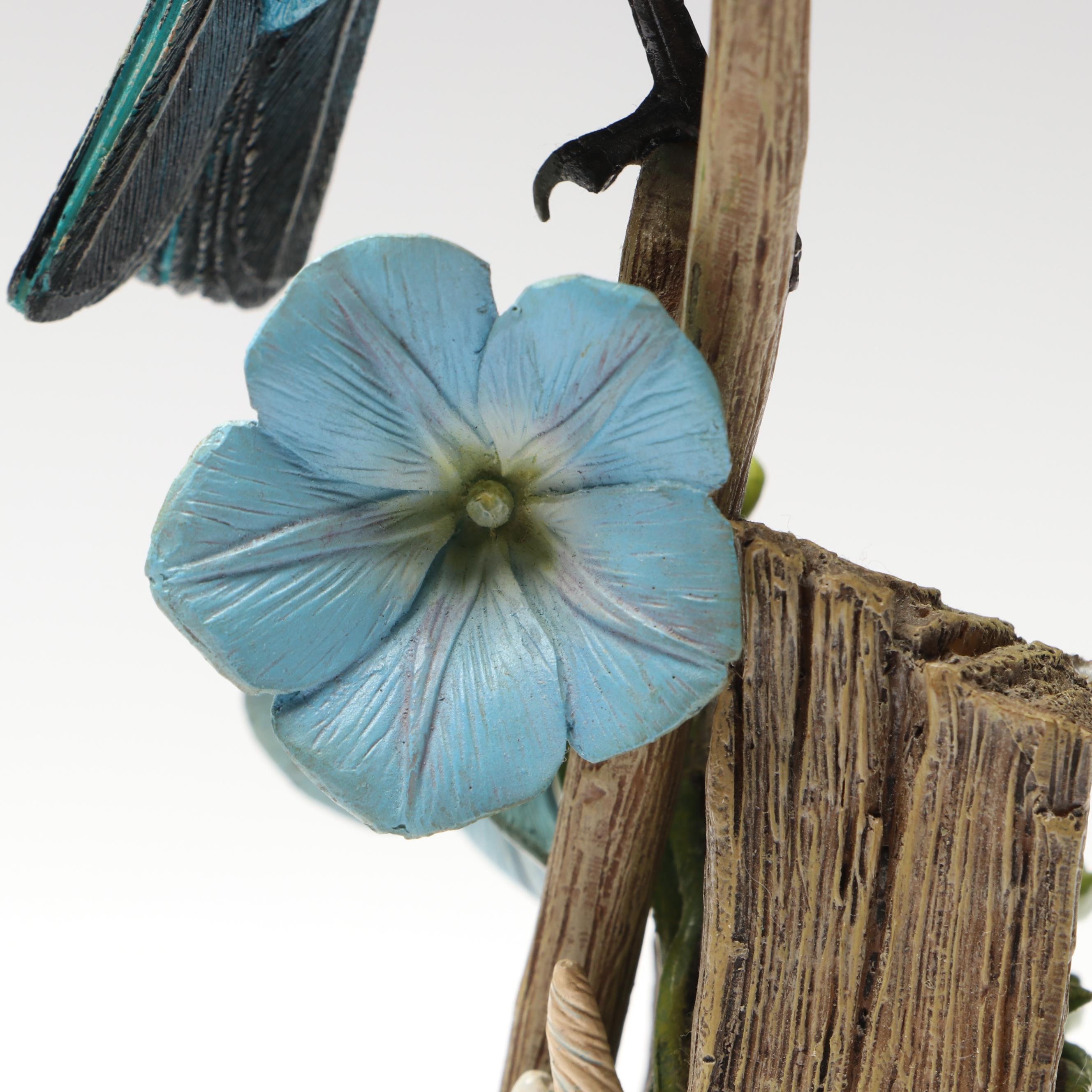 The Danbury Mint "Sapphire Song" and "Spring Welcome" Bird Figurines