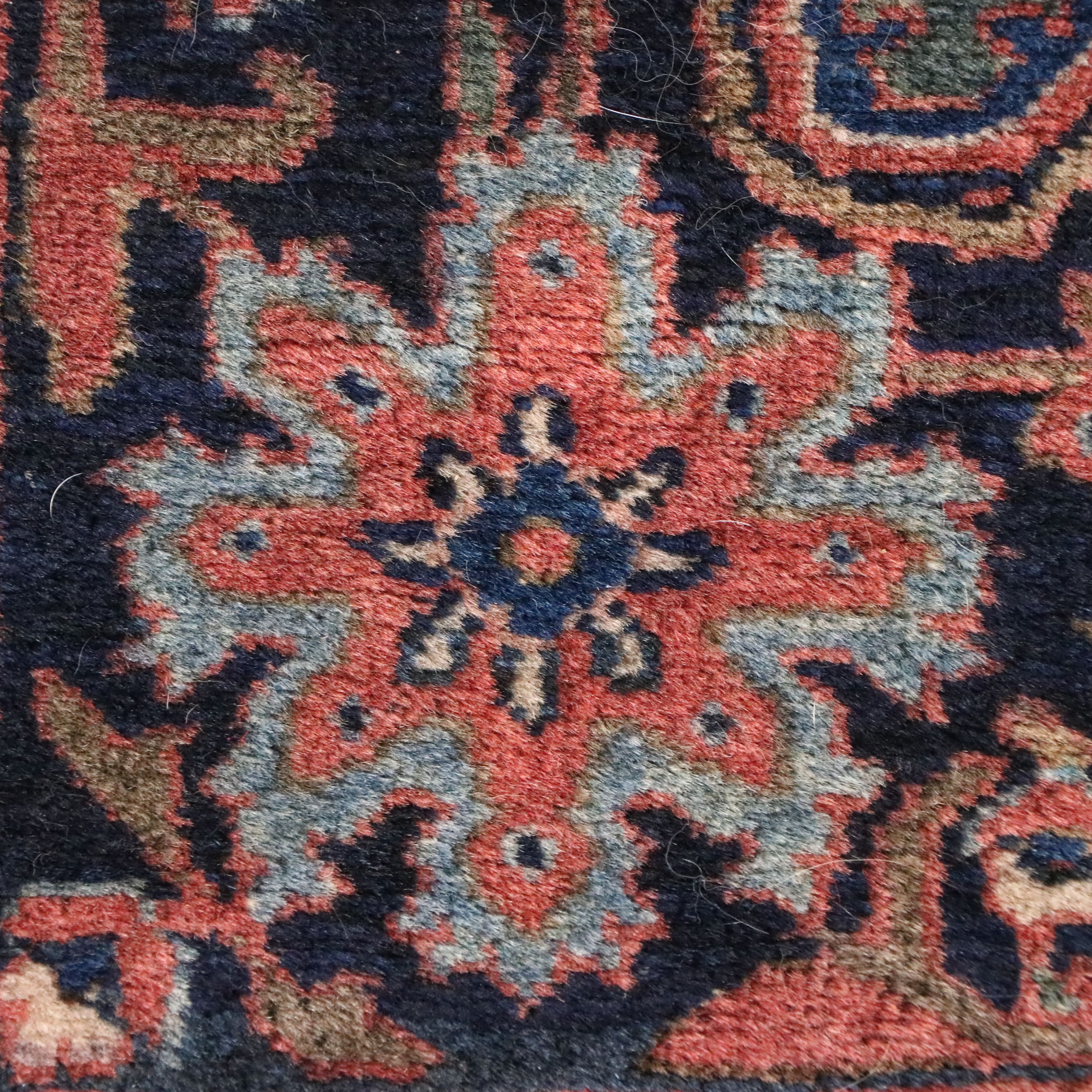 4'2 x 6'7 Hand-Knotted Persian Sarouk Area Rug