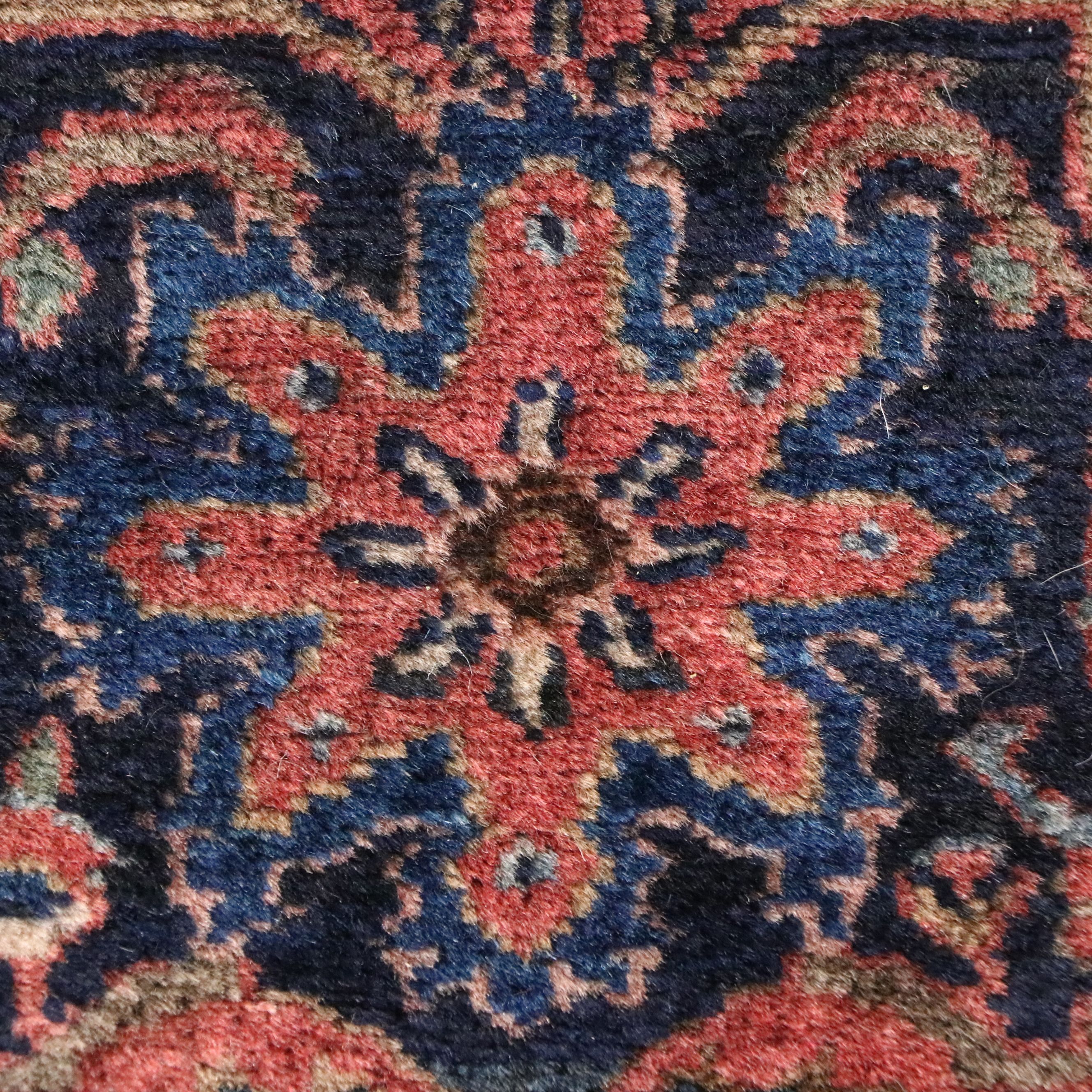 4'2 x 6'7 Hand-Knotted Persian Sarouk Area Rug