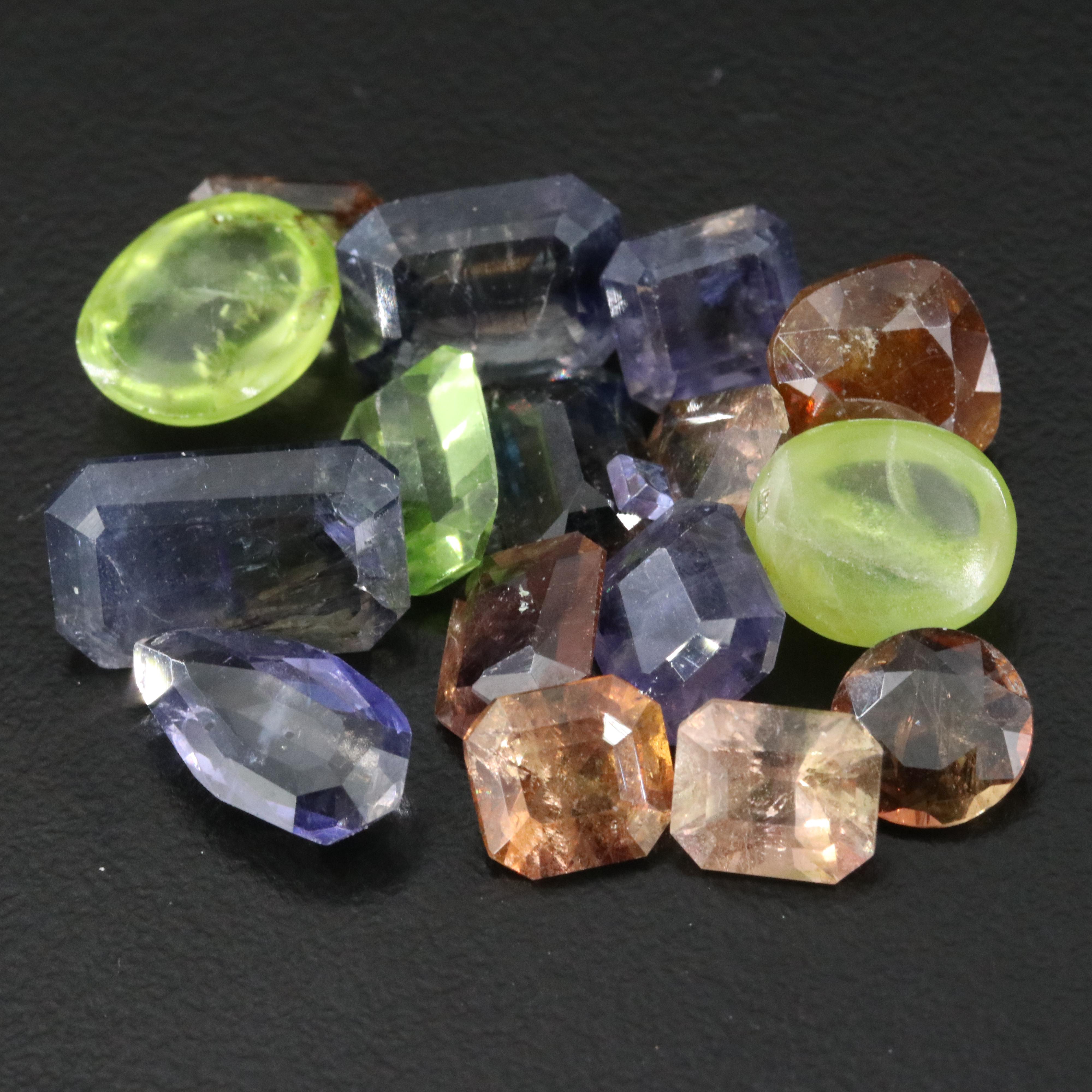 Loose 28.77 CTW Zoisite, Peridot and Iolite