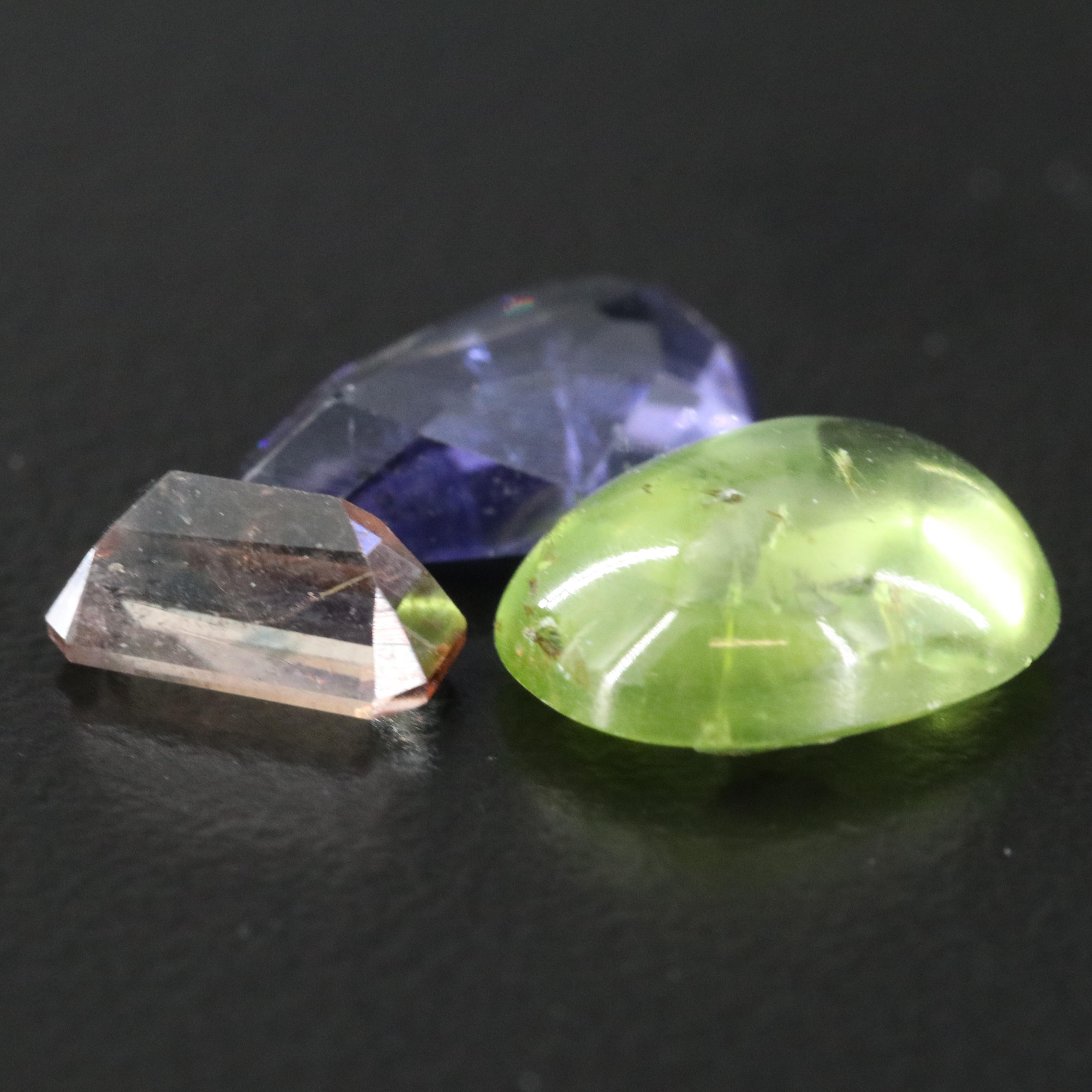 Loose 28.77 CTW Zoisite, Peridot and Iolite
