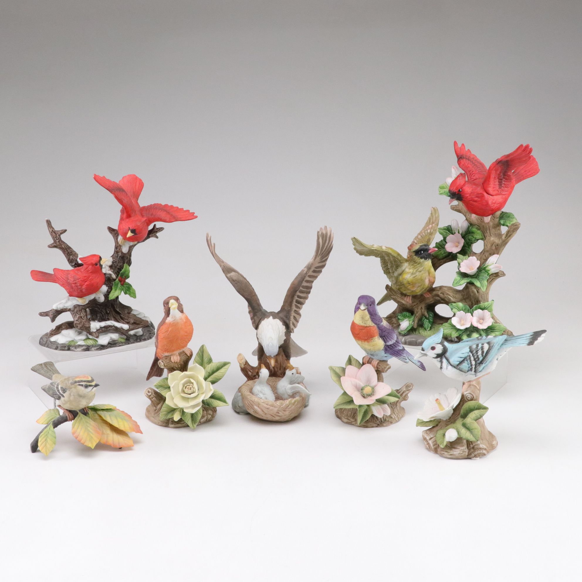 Lenox, Royal Carlton and More Porcelain Bird Figurines, 1980s