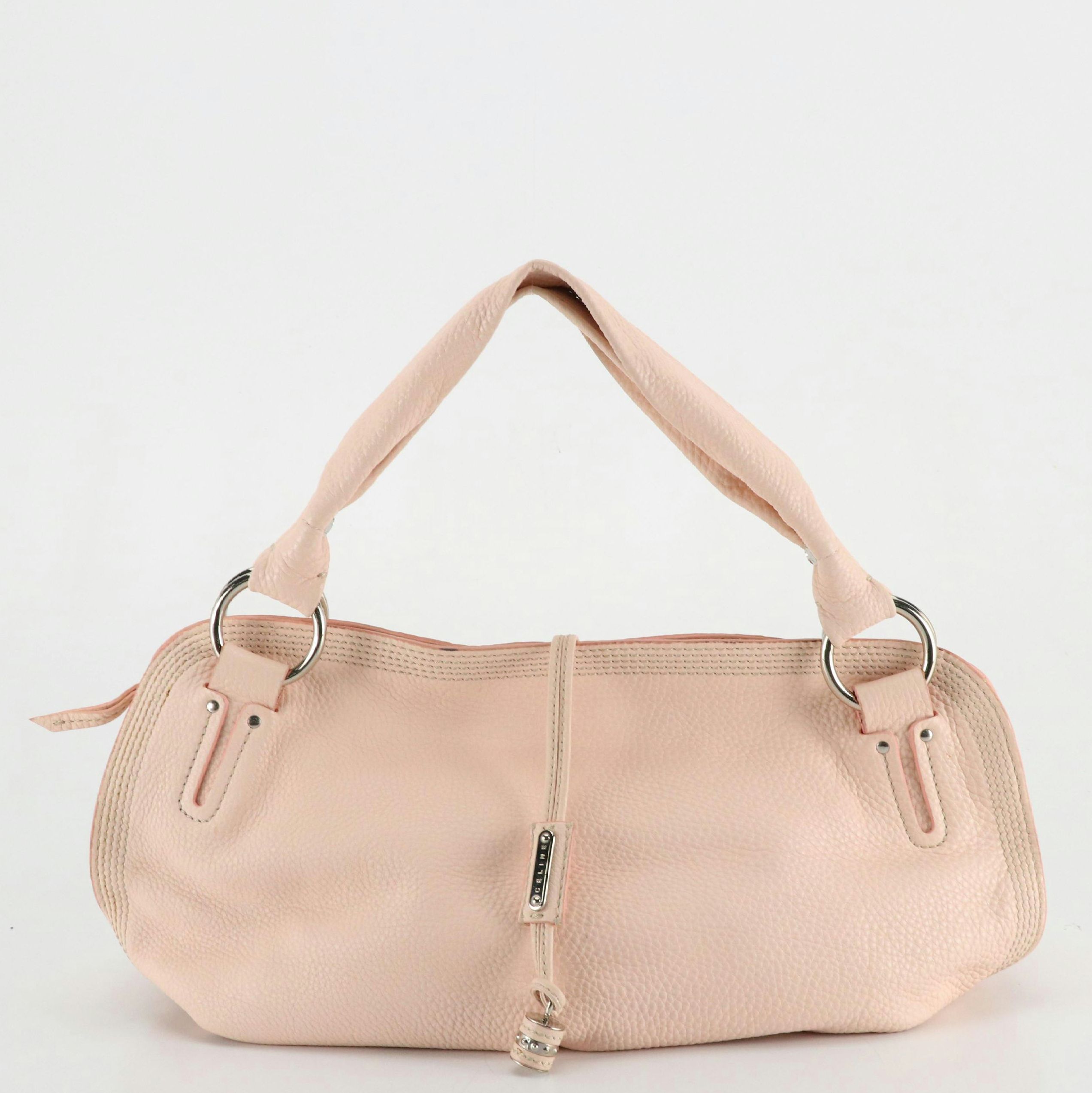 Celine Bittersweet Hobo Shoulder Bag in Light Pink Grained Leather