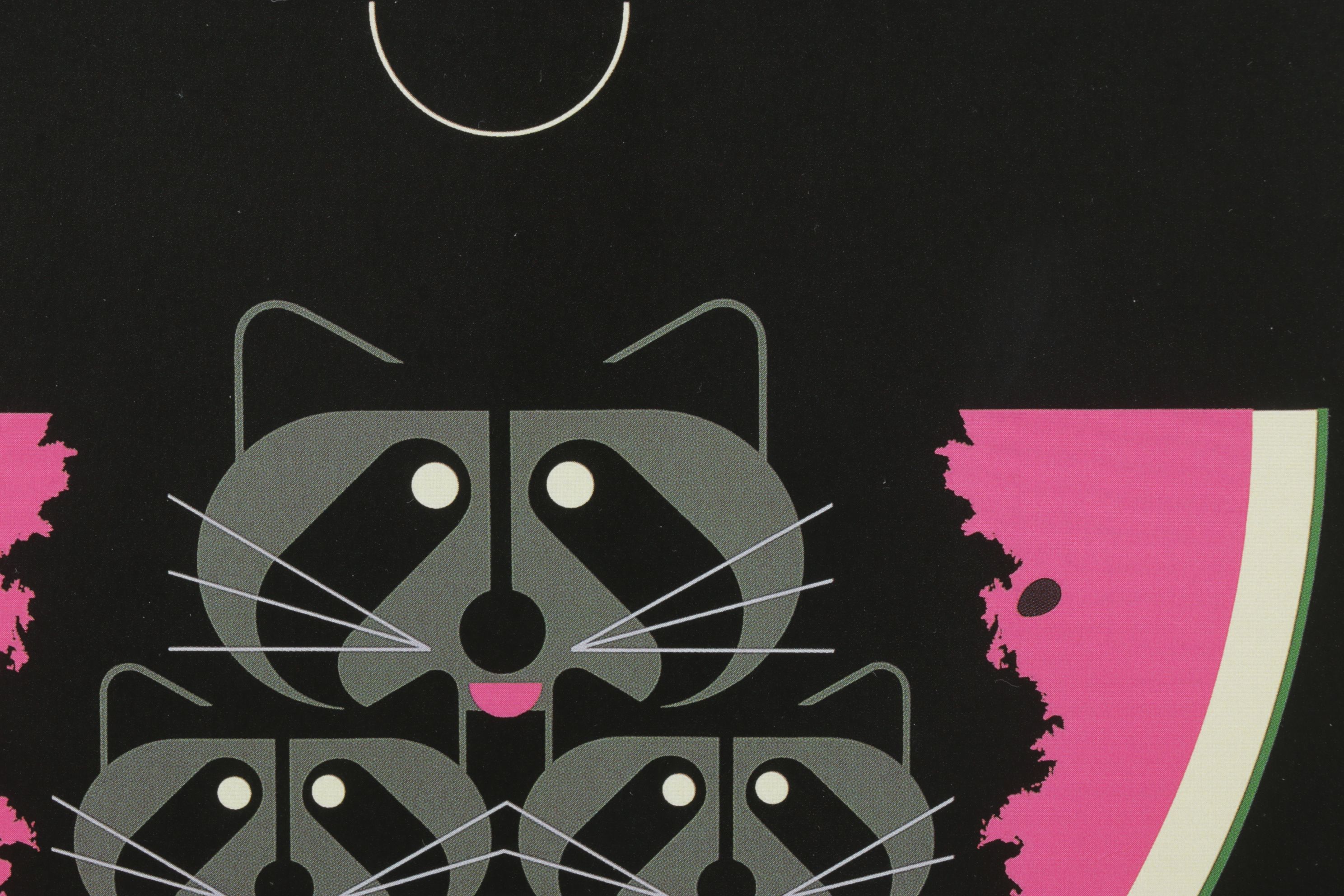 Offset Lithograph after Charley Harper "Watermelon Moon"