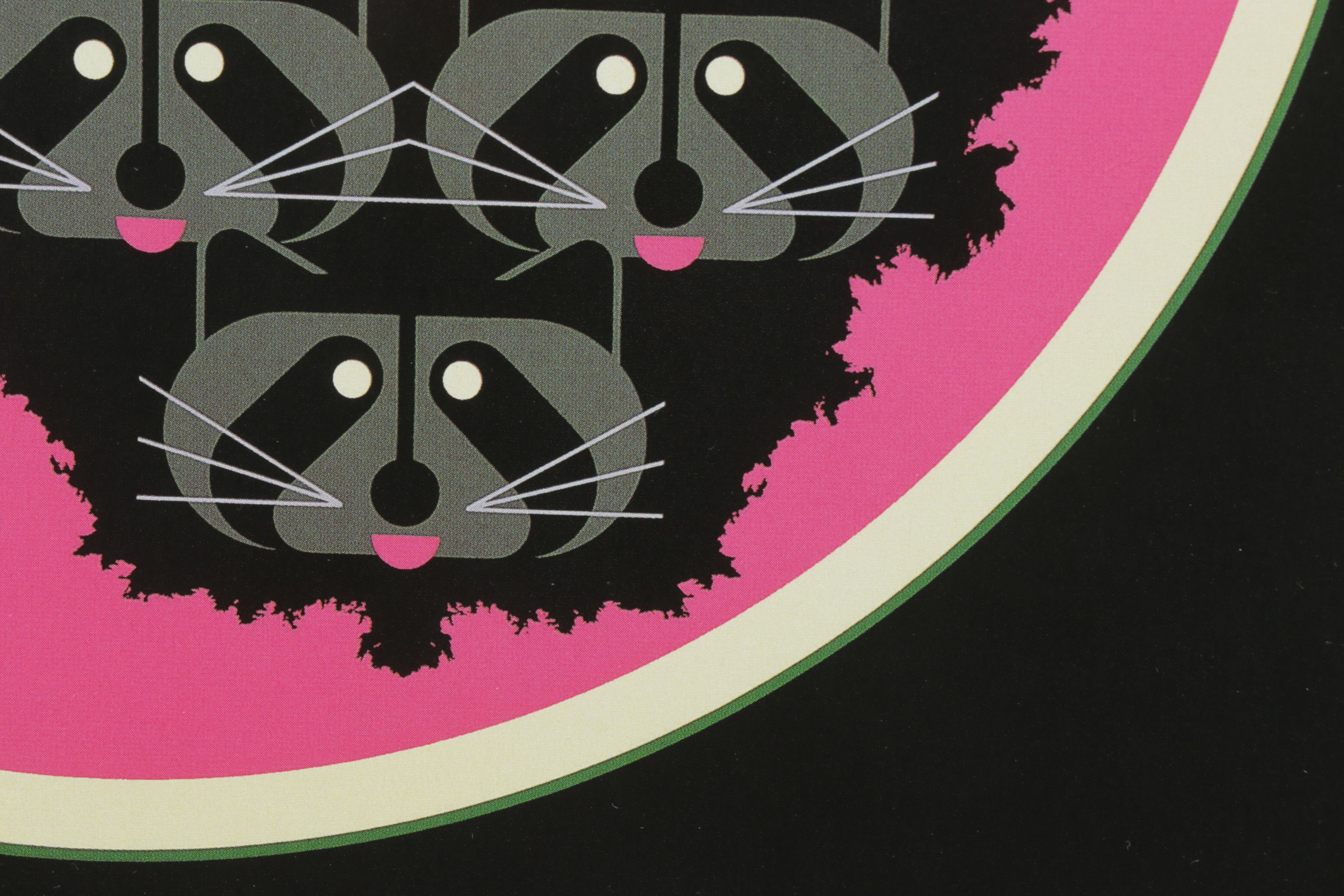 Offset Lithograph after Charley Harper "Watermelon Moon"