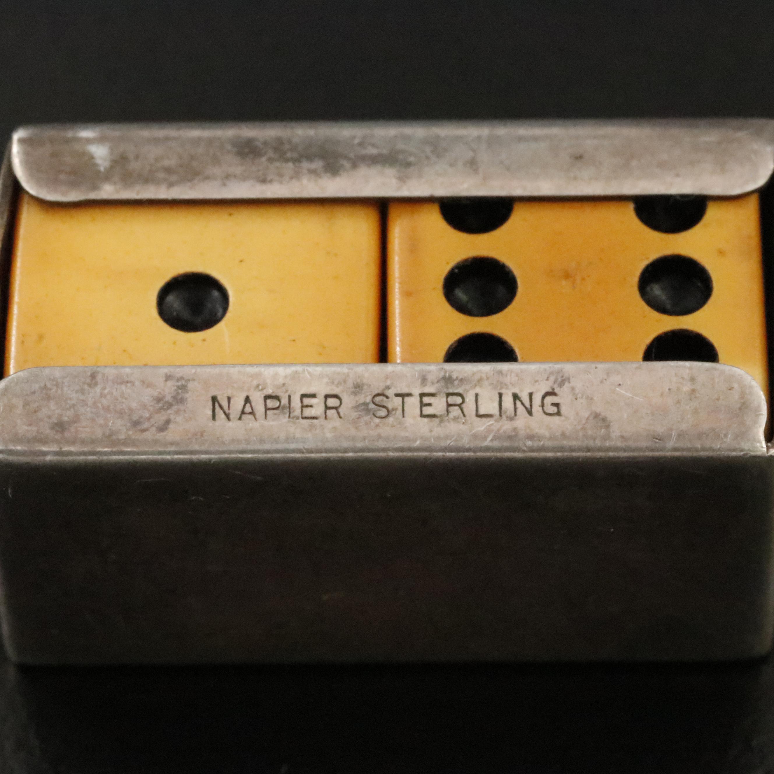 1930s Napier Sterling Bakelite Dice Charm