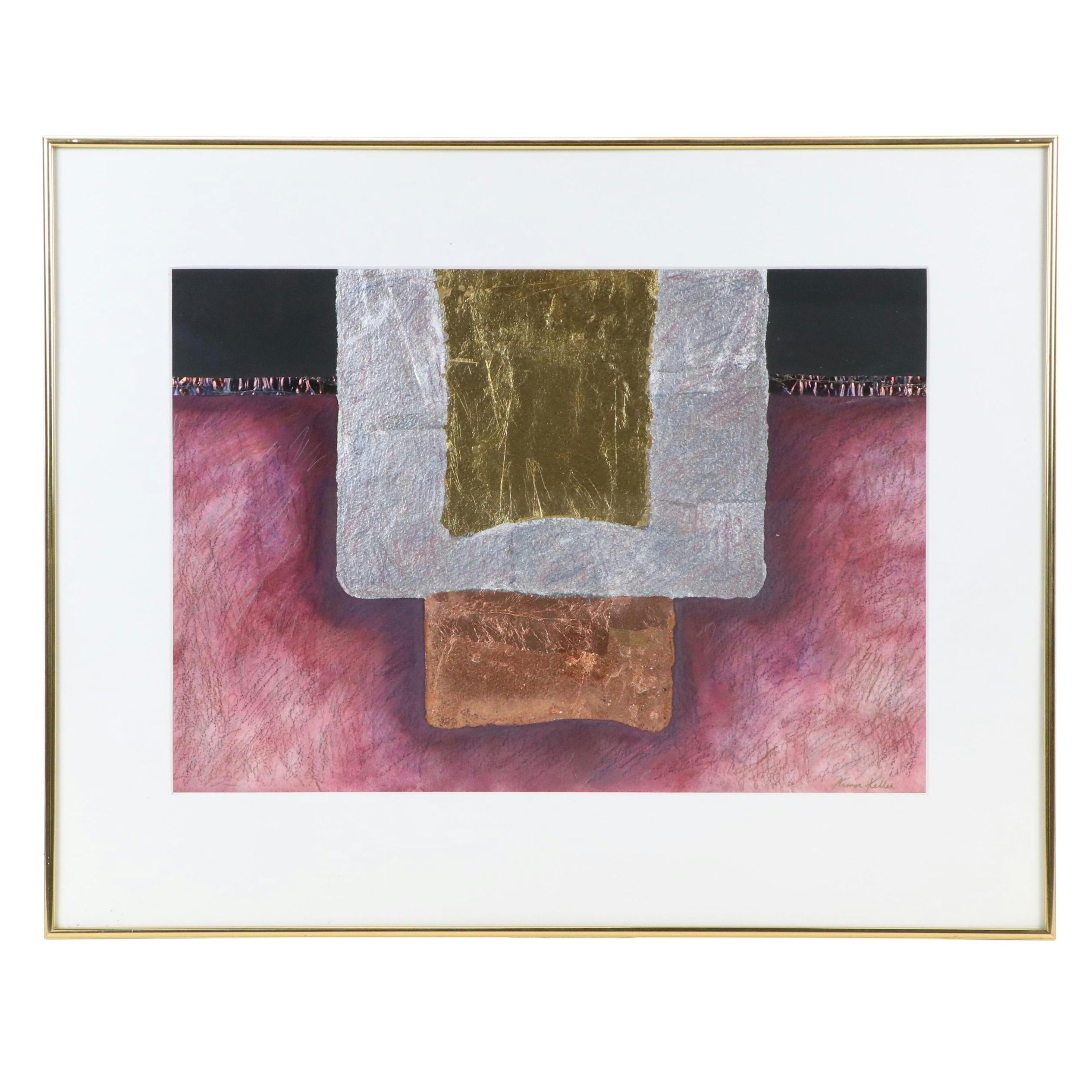 Armor Keller Abstract Mixed Media Painting