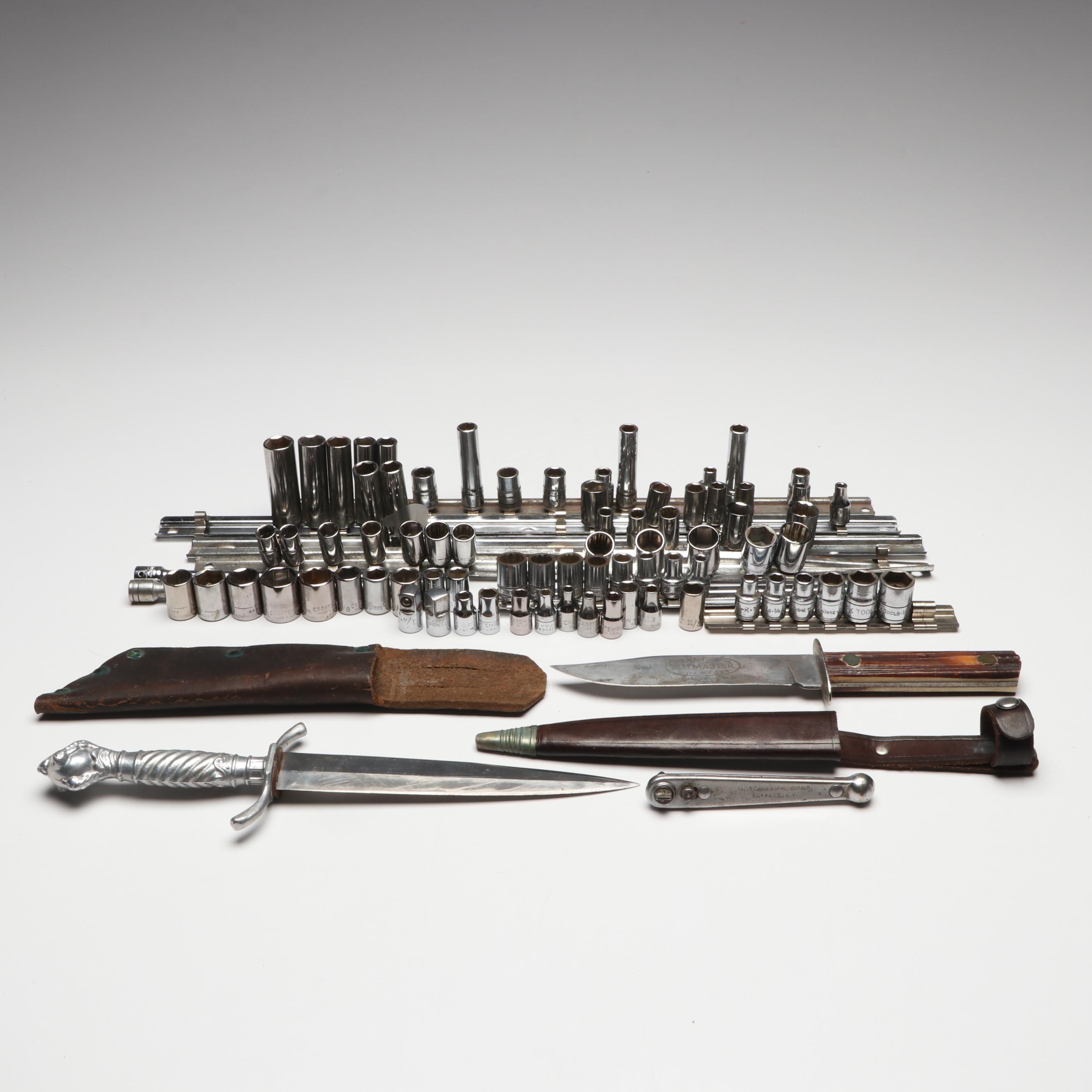 Socket Sets with Bowie Knife and Dagger