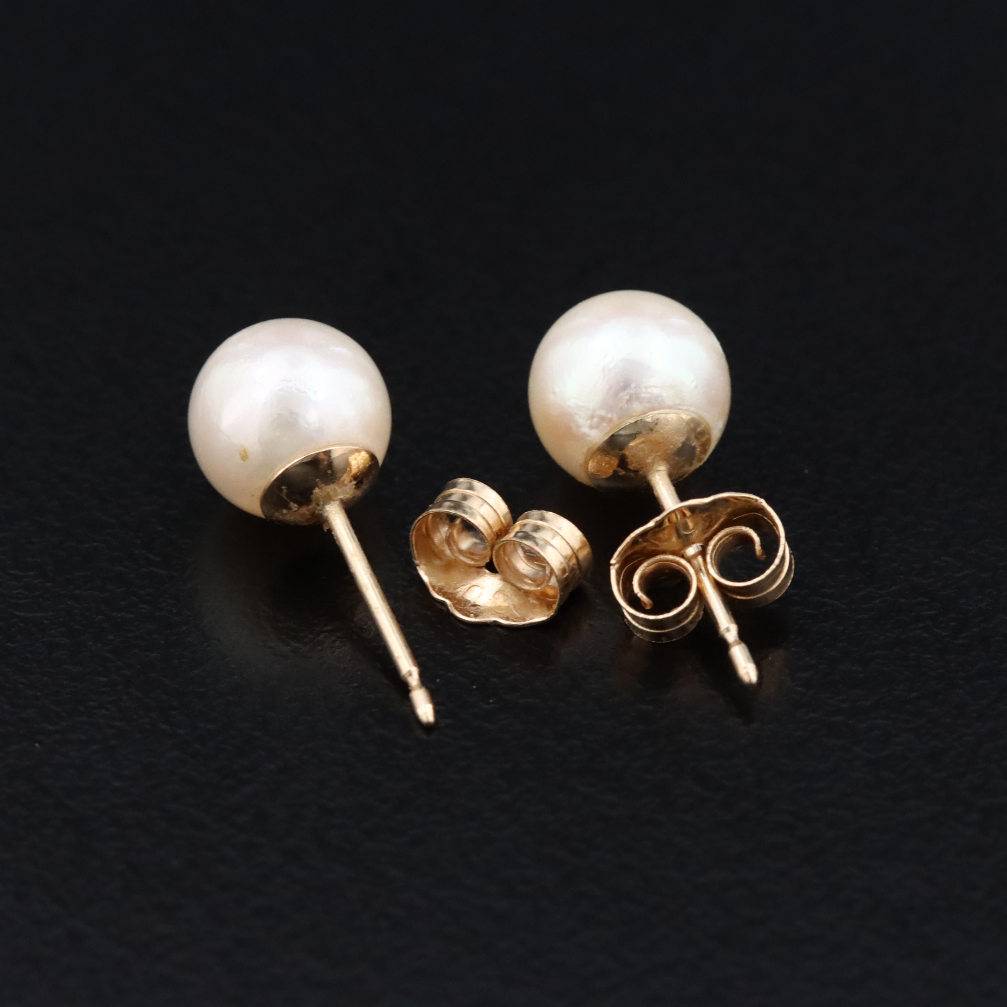 14K Pearl Earrings