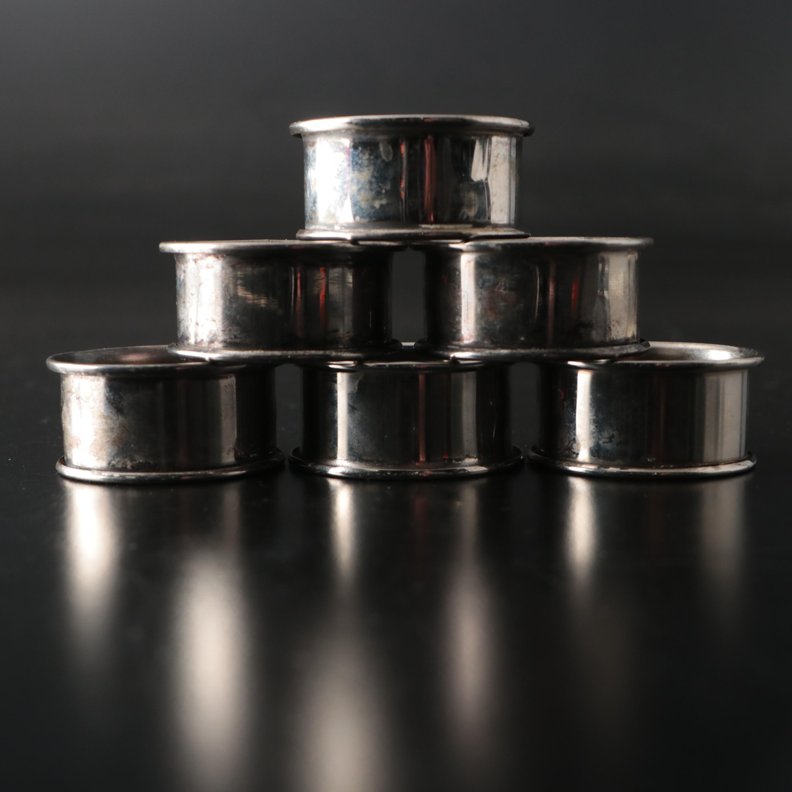 Vintage Nickel Silver and Silver Plate Utensils and Napkin Rings