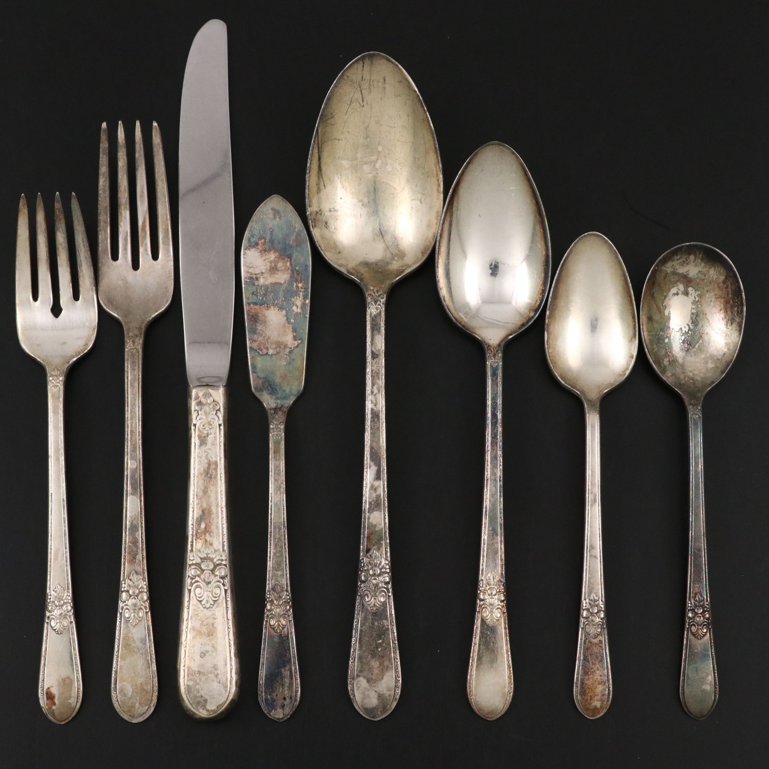 Rogers "Adoration" Silver Plate Flatware with Other Japanese Knives