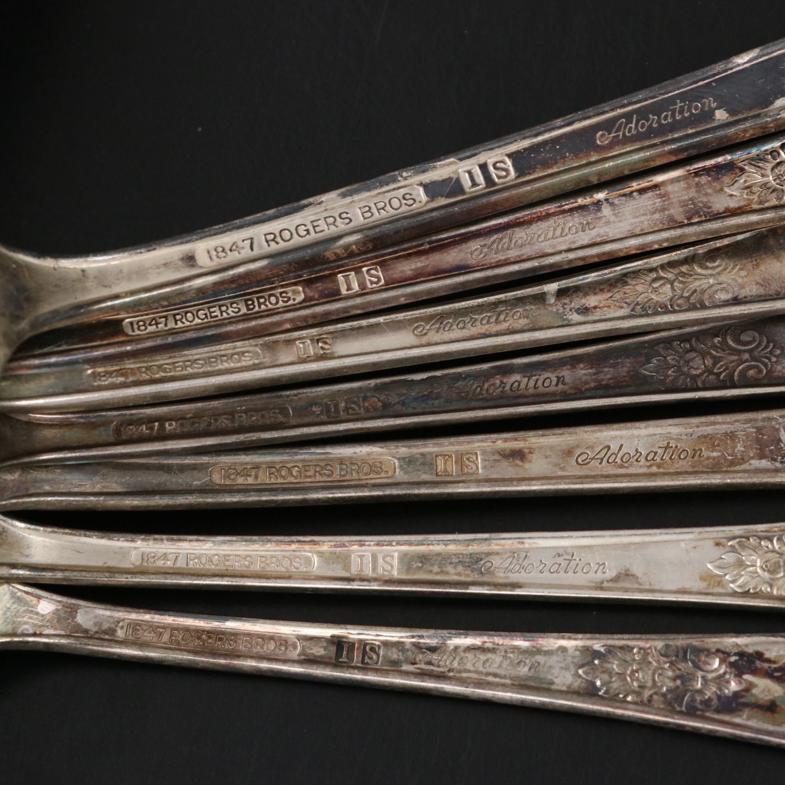 Rogers "Adoration" Silver Plate Flatware with Other Japanese Knives