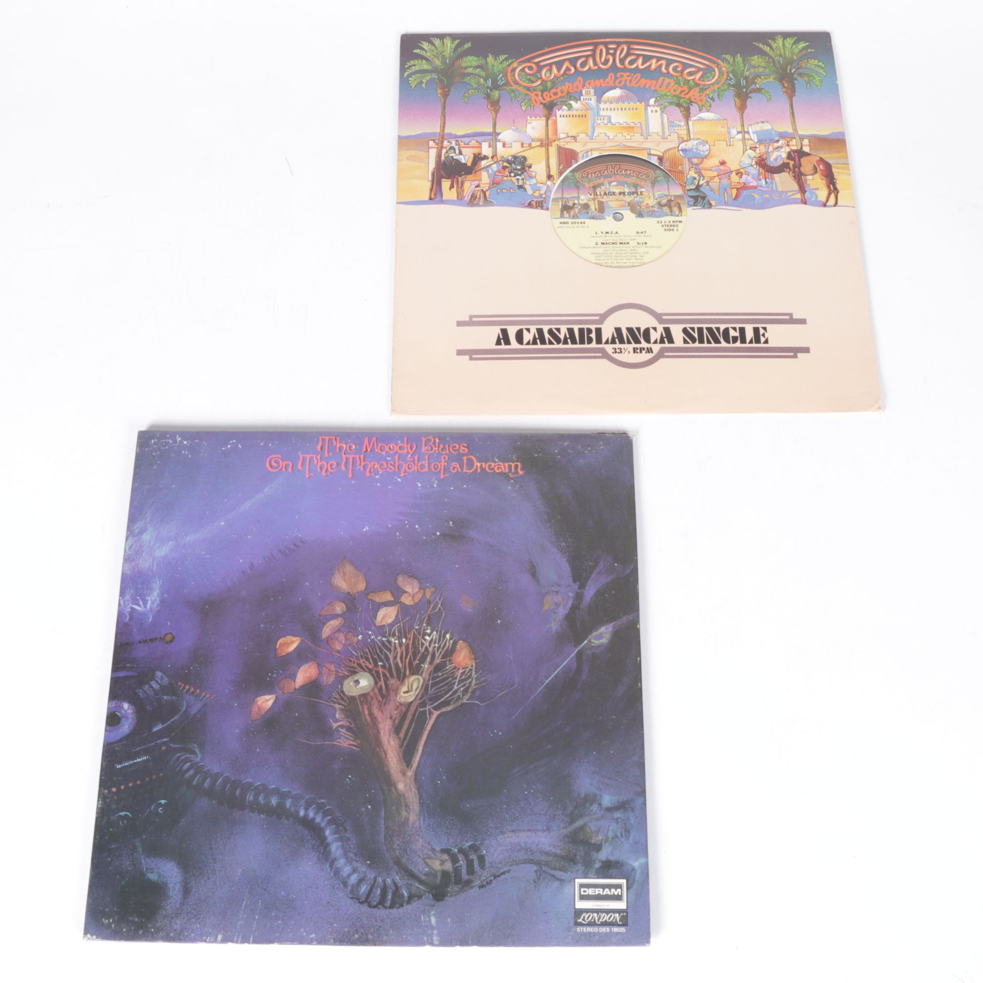 Moody Blues, Diva Gray & Oyster and Casablanca in Set of Vinyl Record Albums