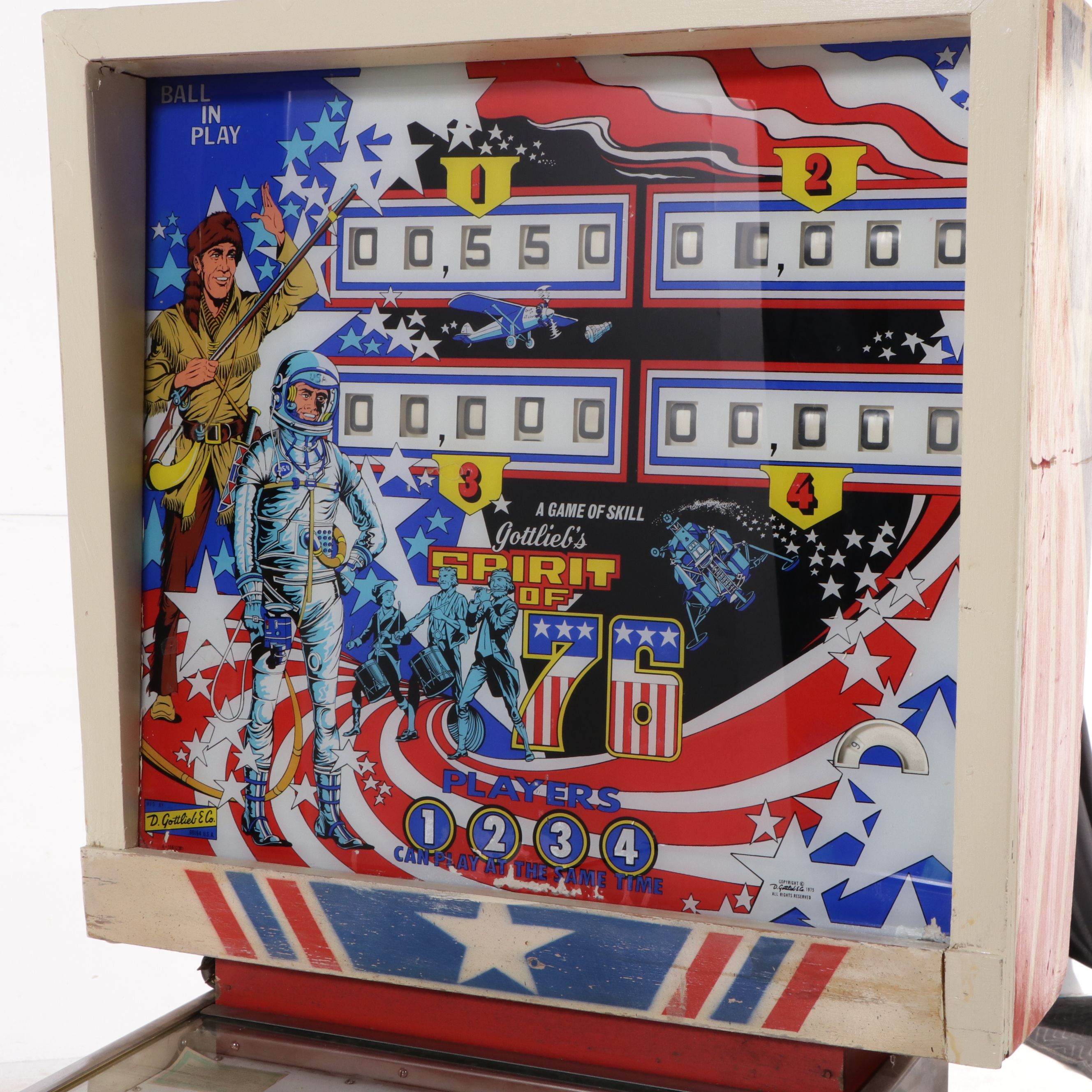 D. Gottlieb & Co. "Spirit of '76" Pinball Machine, 1975
