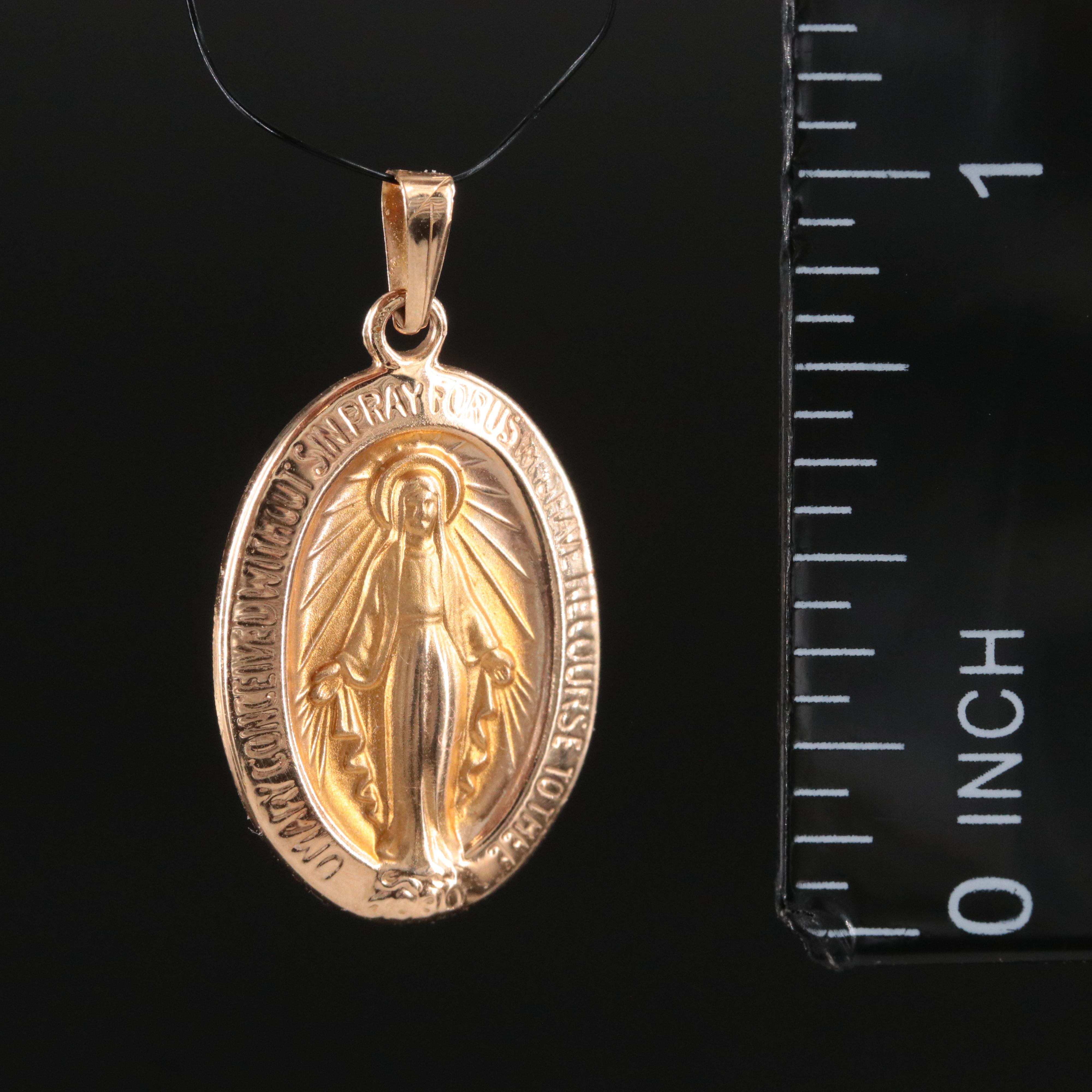 14K Mary Pendant