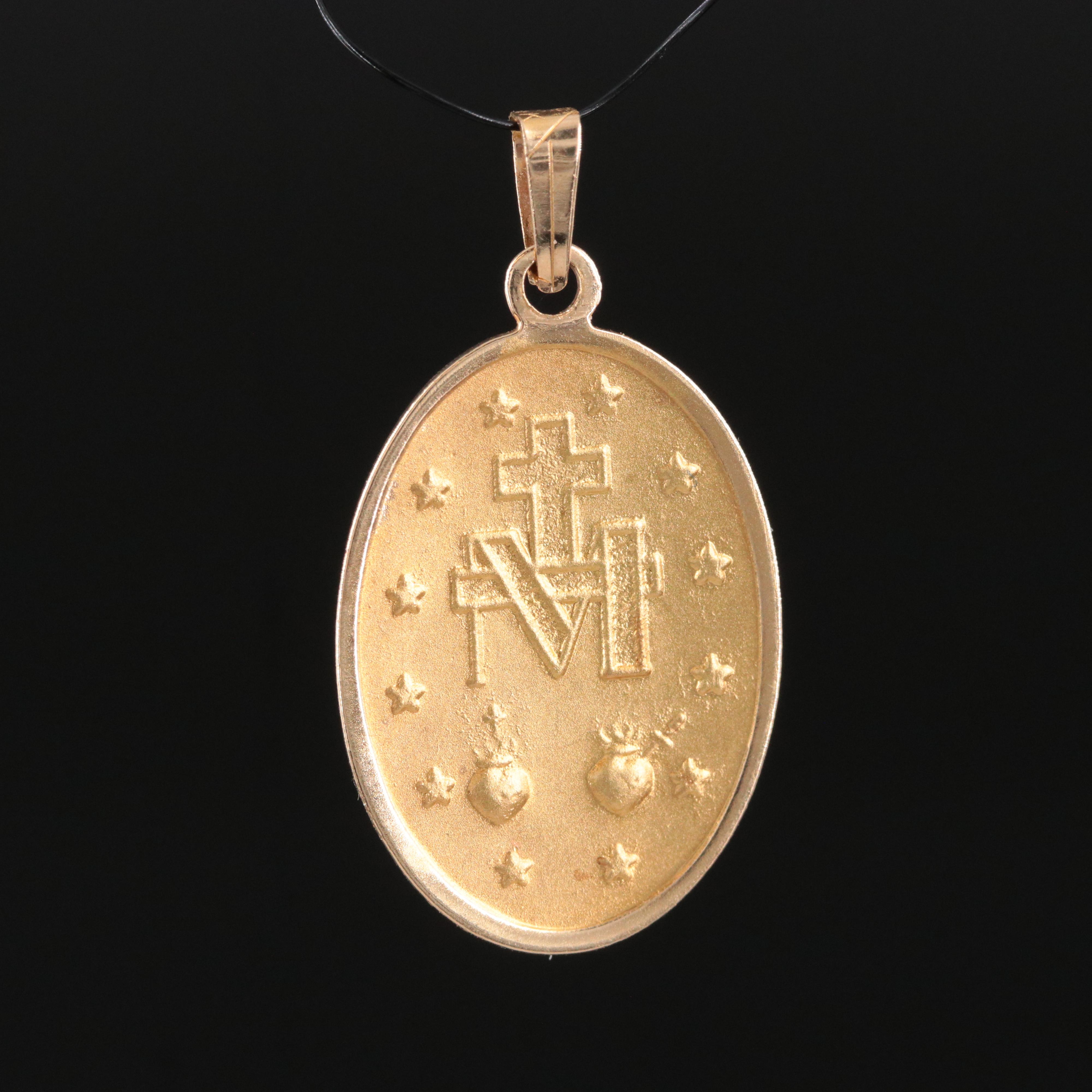 14K Mary Pendant