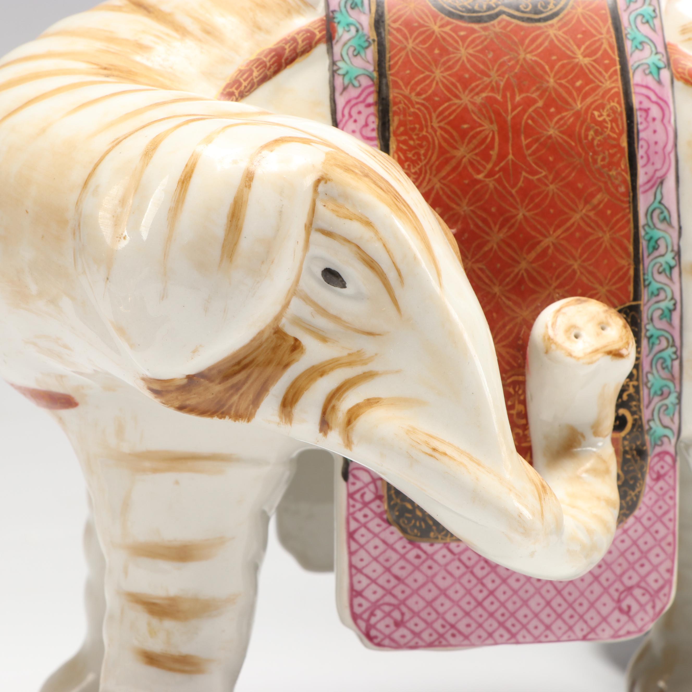 Chinese Porcelain Vase with Embroidered Silk Phoenix and Other Décor