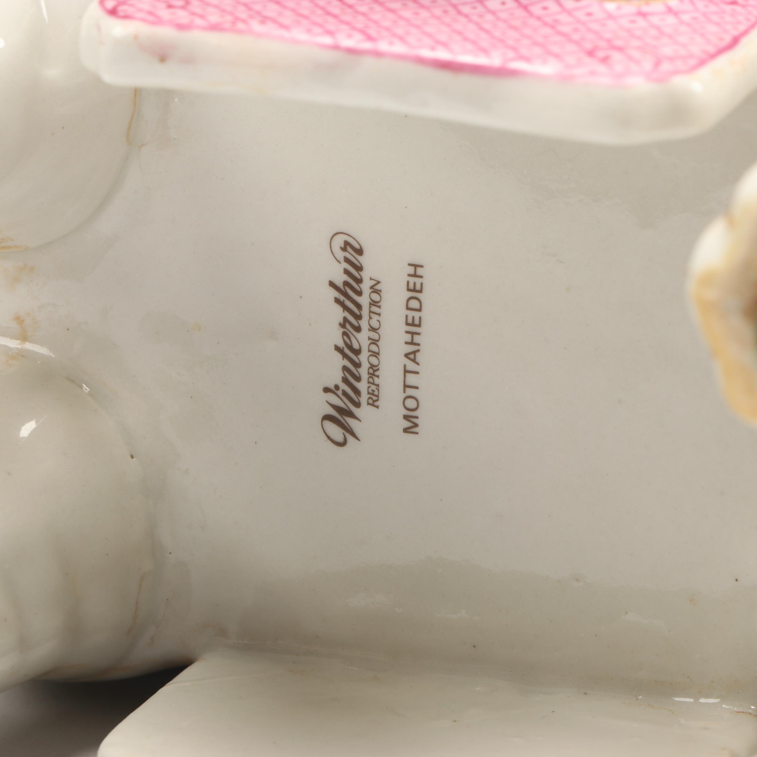 Chinese Porcelain Vase with Embroidered Silk Phoenix and Other Décor