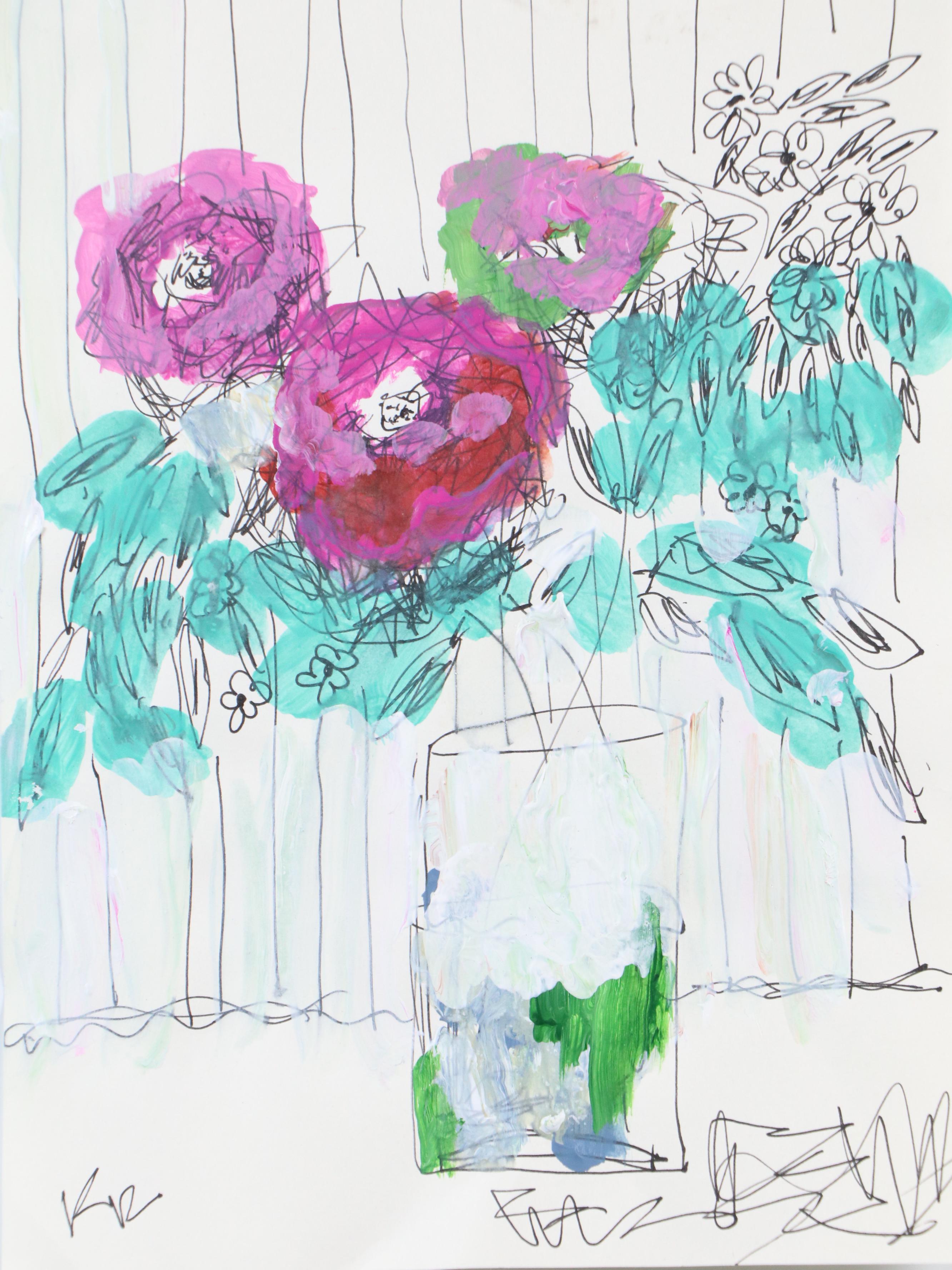 Kait Roberts Mixed Media Paintings "Dream Lover" and More, 21st Century