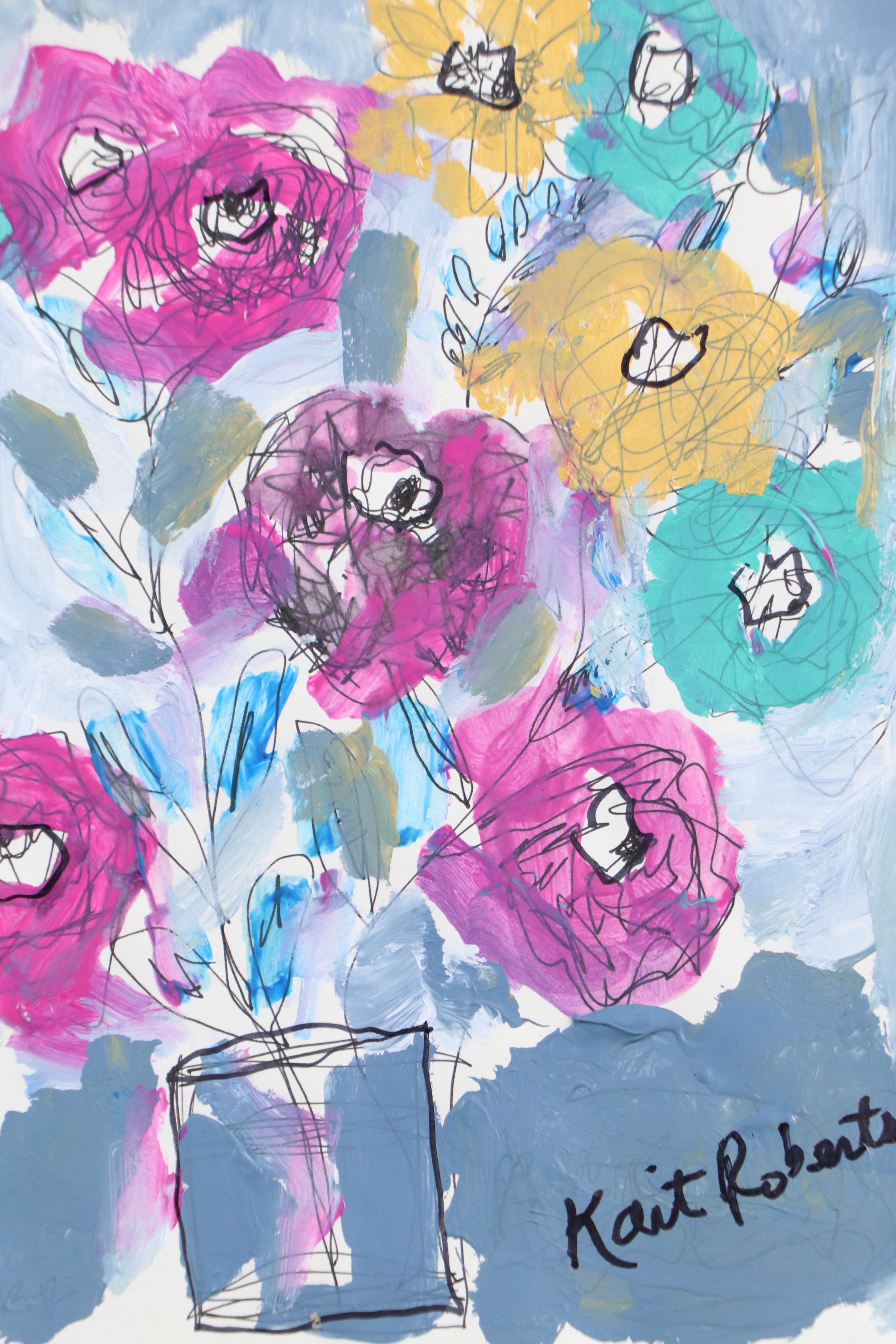 Kait Roberts Mixed Media Paintings "Dream Lover" and More, 21st Century