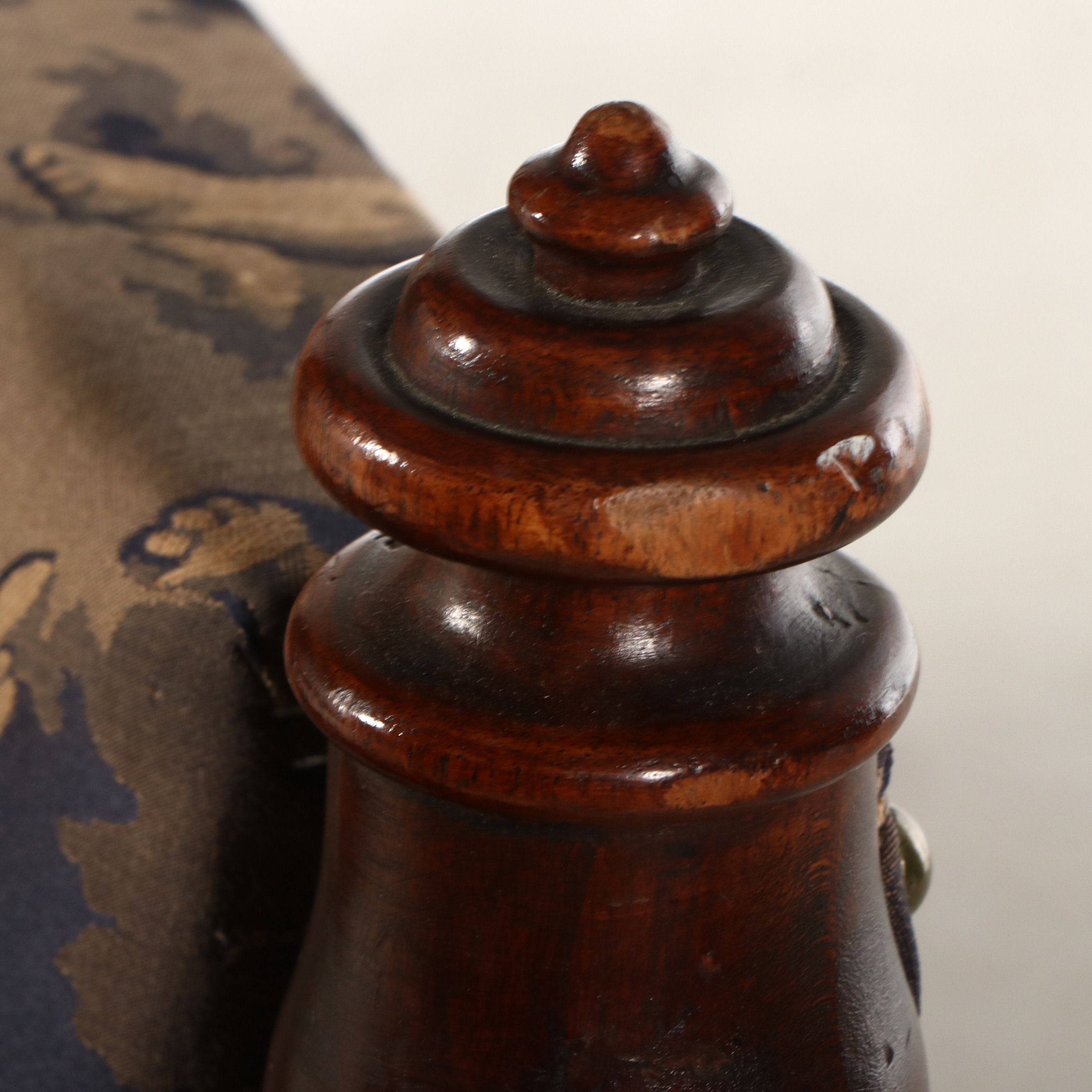 English William and Mary Style Carved Walnut Upholstered Settee