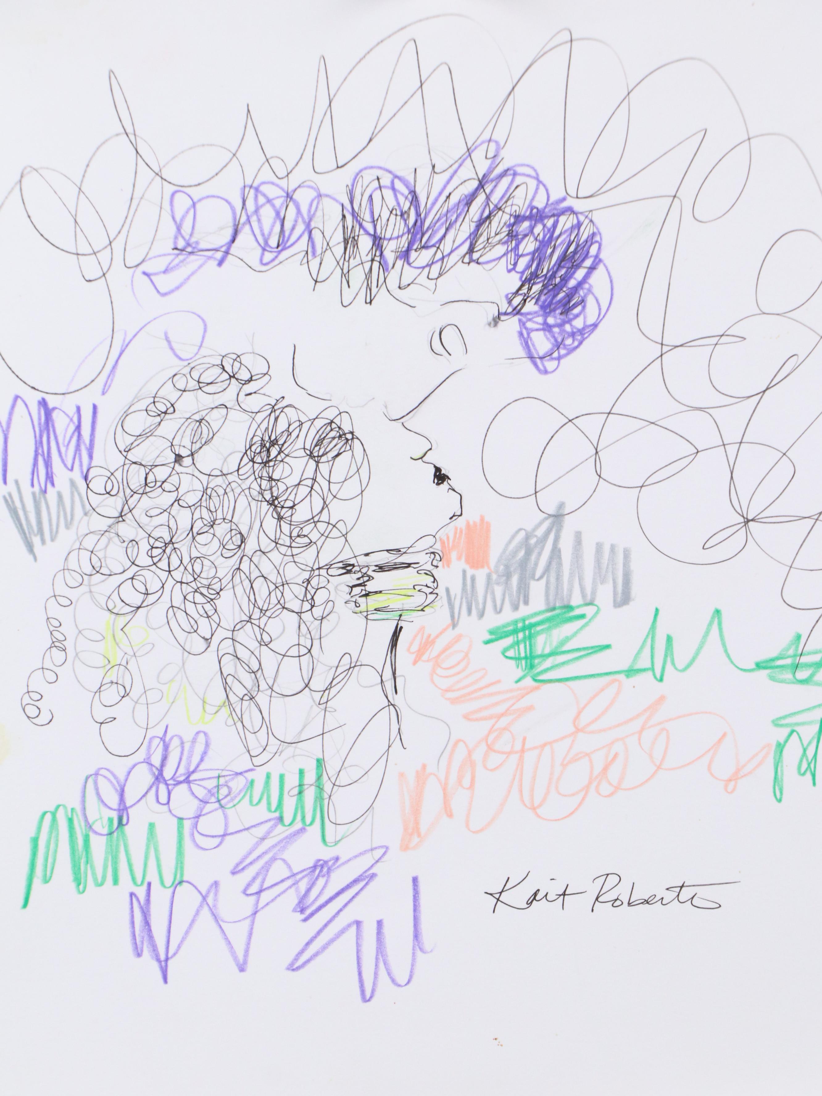 Kait Roberts Mixed Media Drawings "Honey Dew Melon" and More, 2025