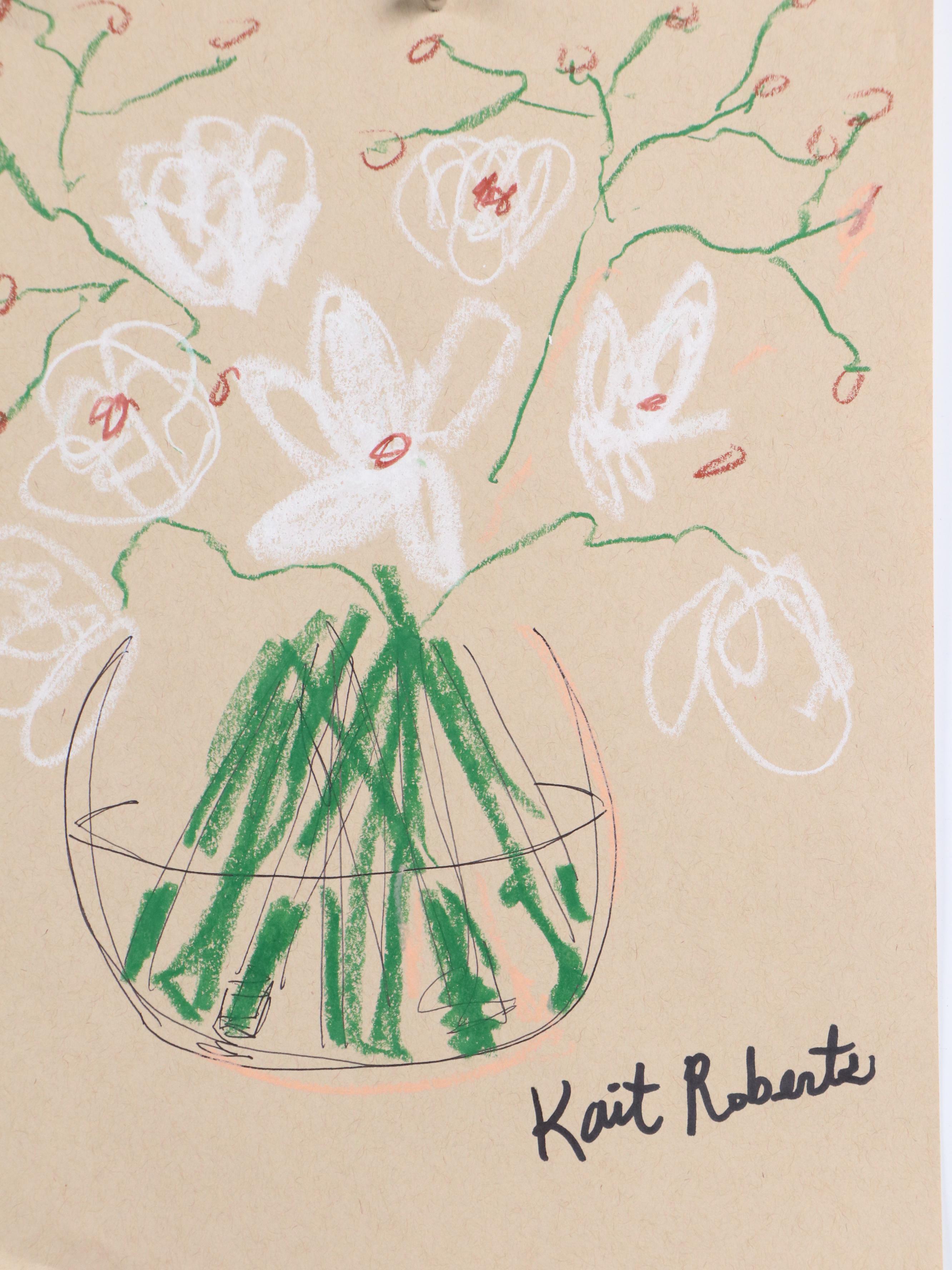 Kait Roberts Mixed Media Drawings "Honey Dew Melon" and More, 2025