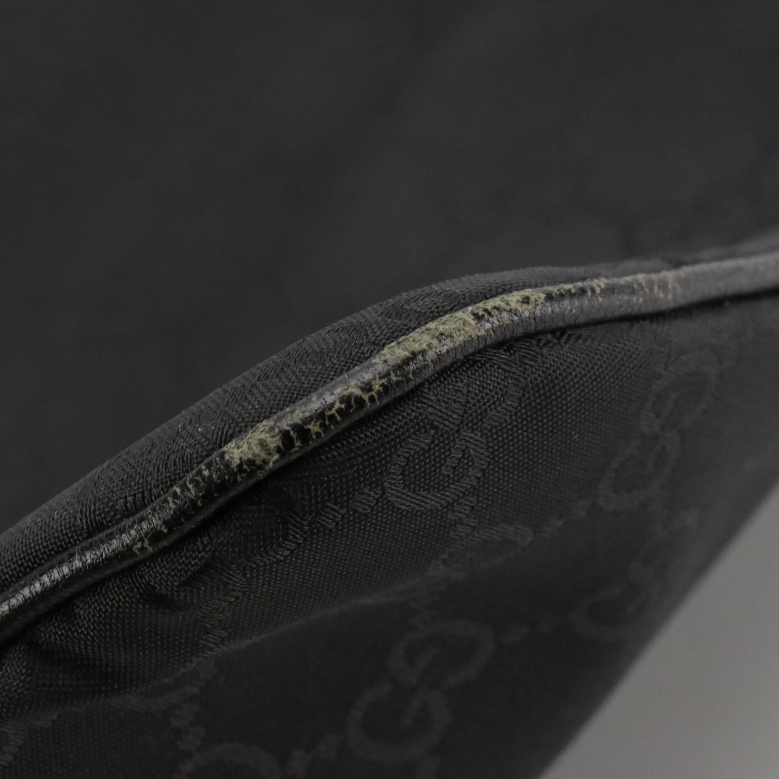 Gucci Jolicoeur Crossbody Bag in Black GG Nylon Canvas and Leather Trim