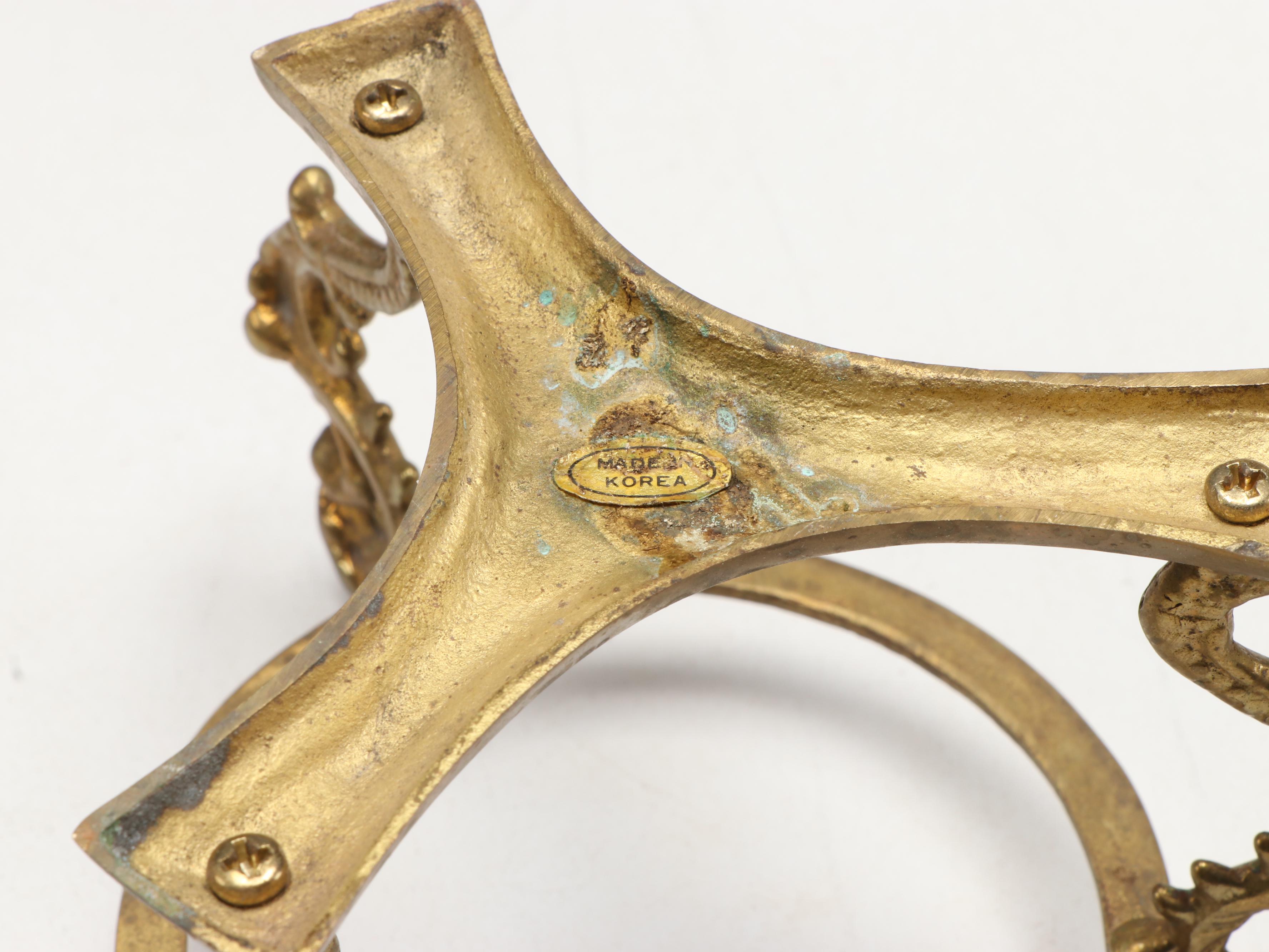 Neoclassical Style Copper Vase and Candlesticks with Other East Asian Décor