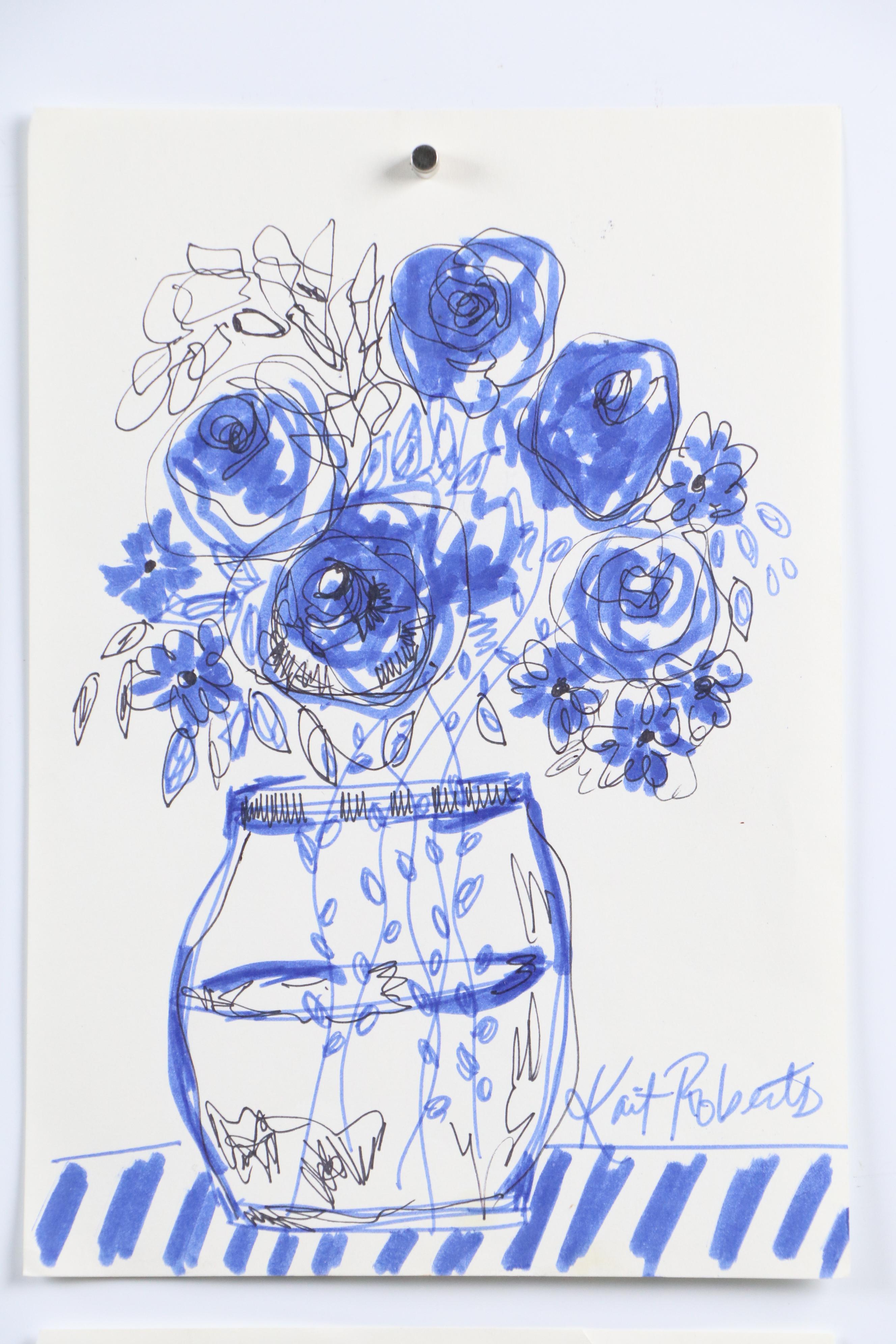 Kait Roberts Mixed Media Paintings "Blueberry" and More, 2024