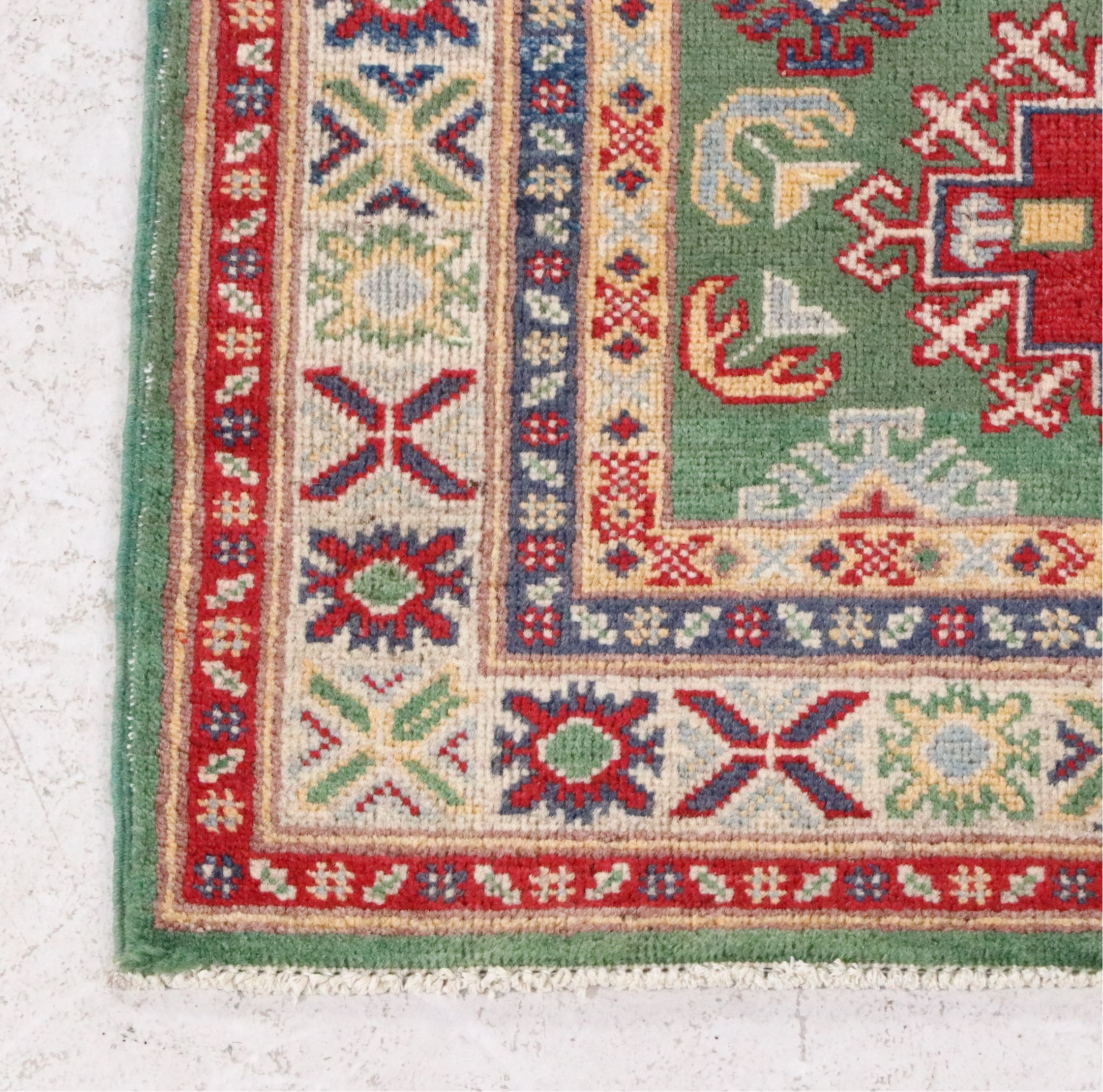 2'8 x 9'4 Hand-Knotted Afghan Kazak Carpet Runner