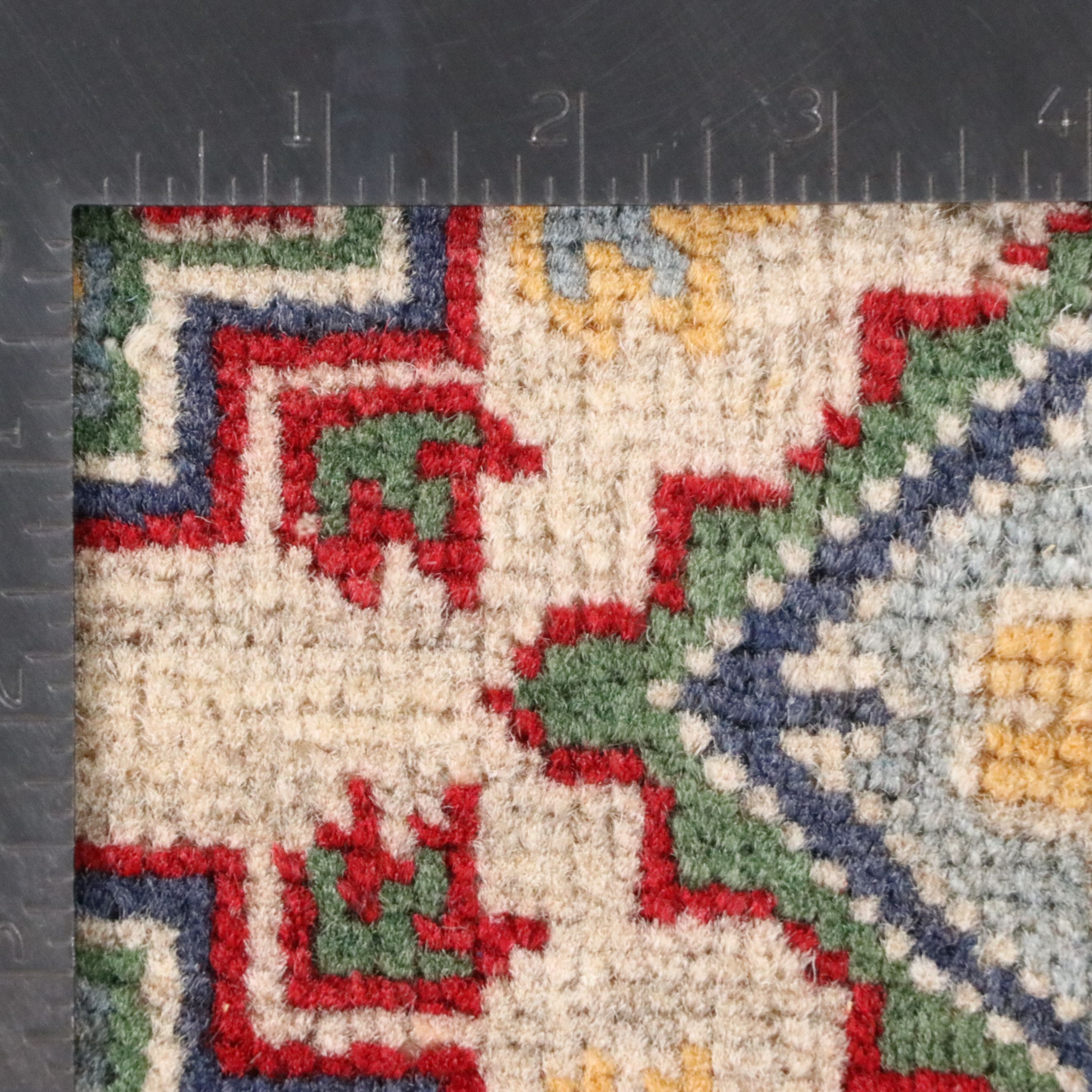 2'8 x 9'4 Hand-Knotted Afghan Kazak Carpet Runner