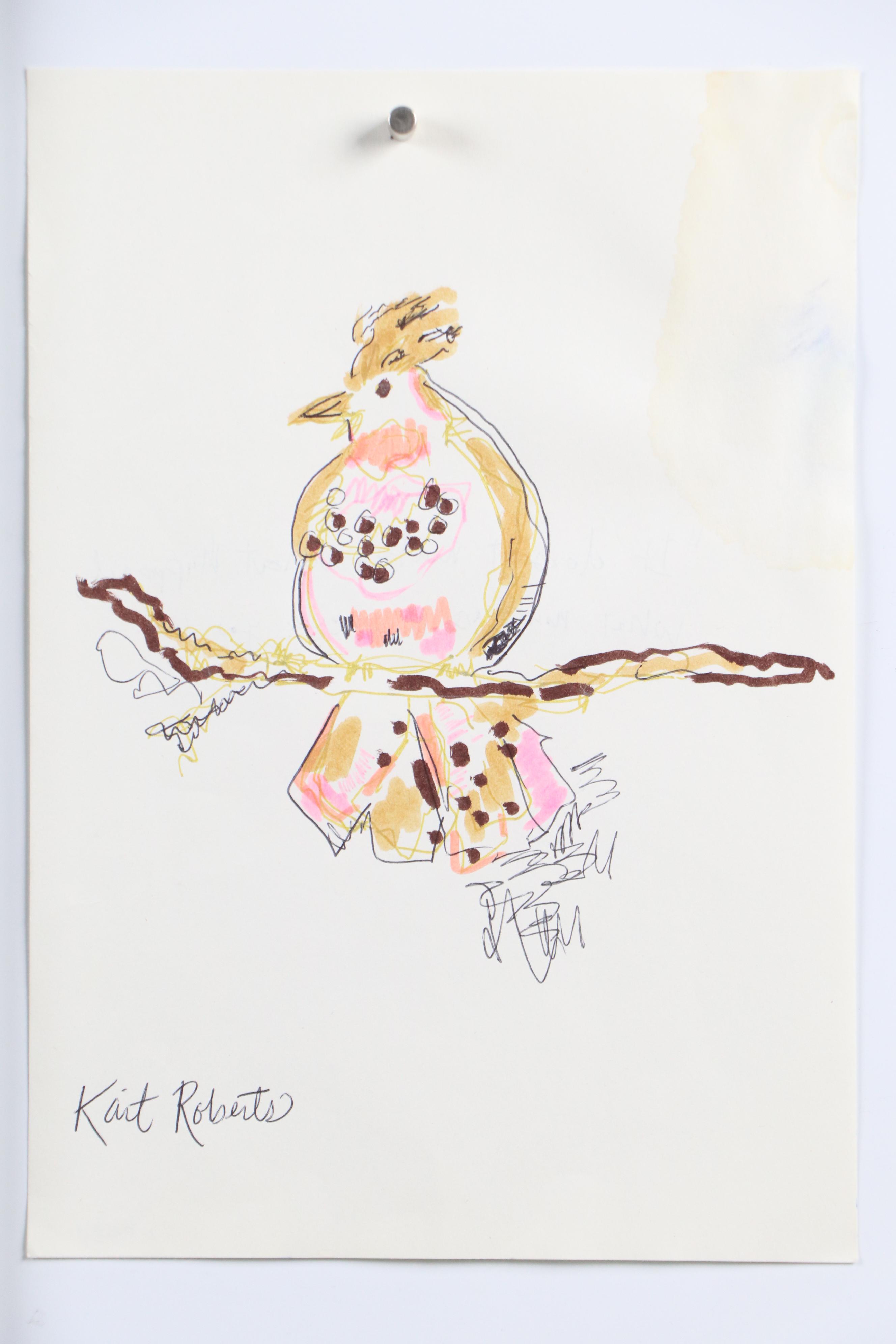 Kait Roberts Mixed Media Paintings "Always Be Pink" and More, 21st Century