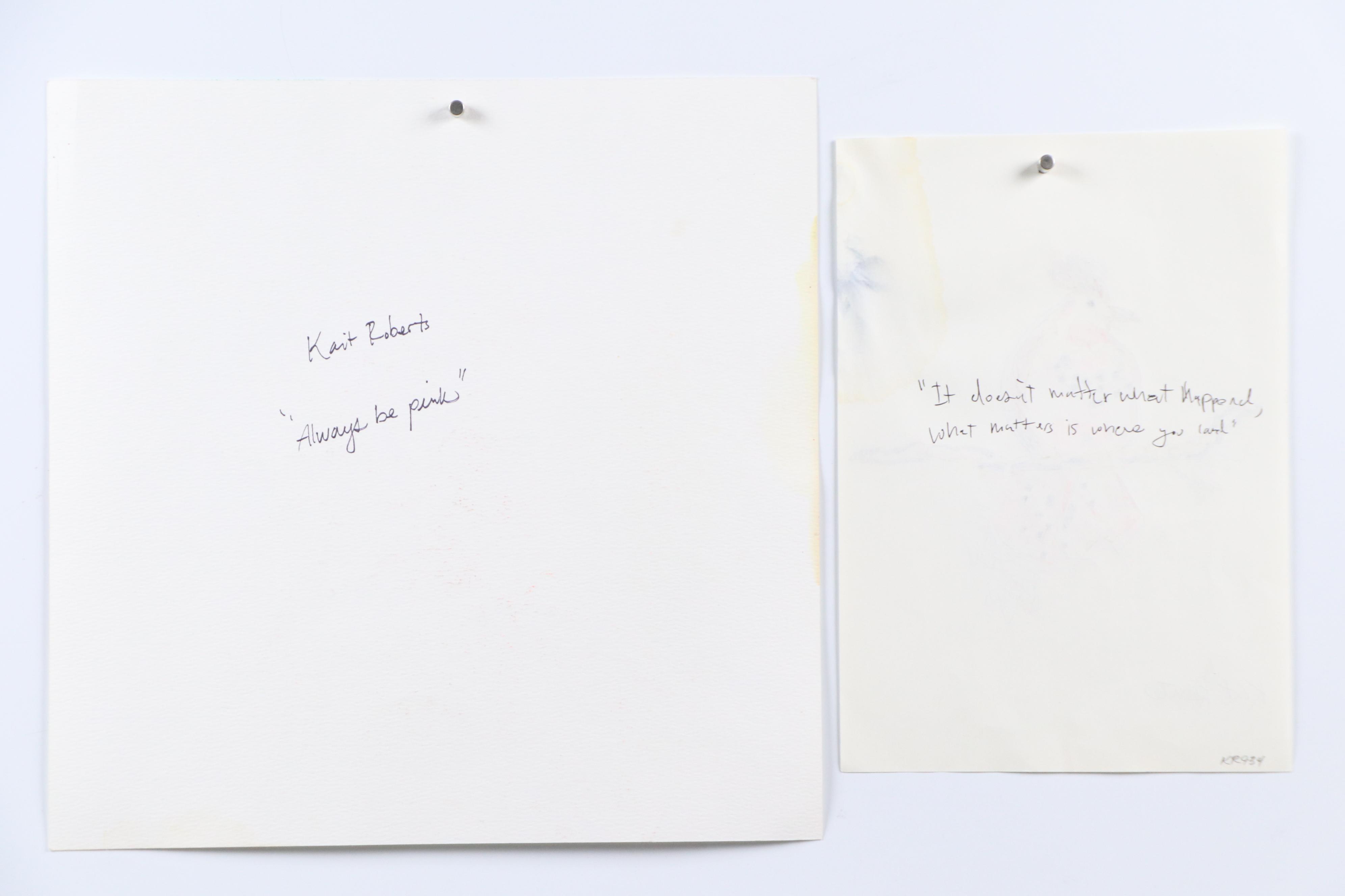 Kait Roberts Mixed Media Paintings "Always Be Pink" and More, 21st Century