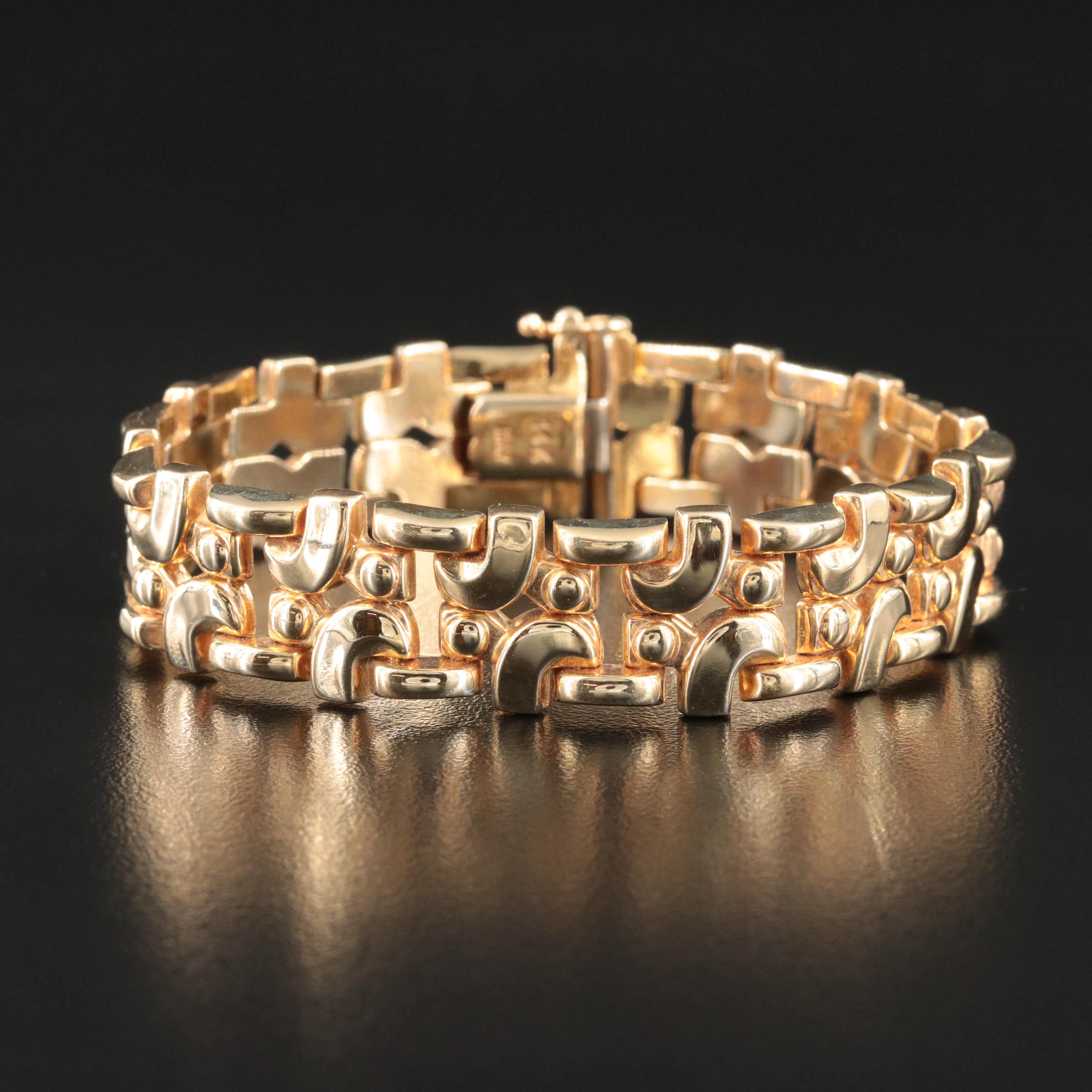 Italian 14K Fancy Chain Bracelet