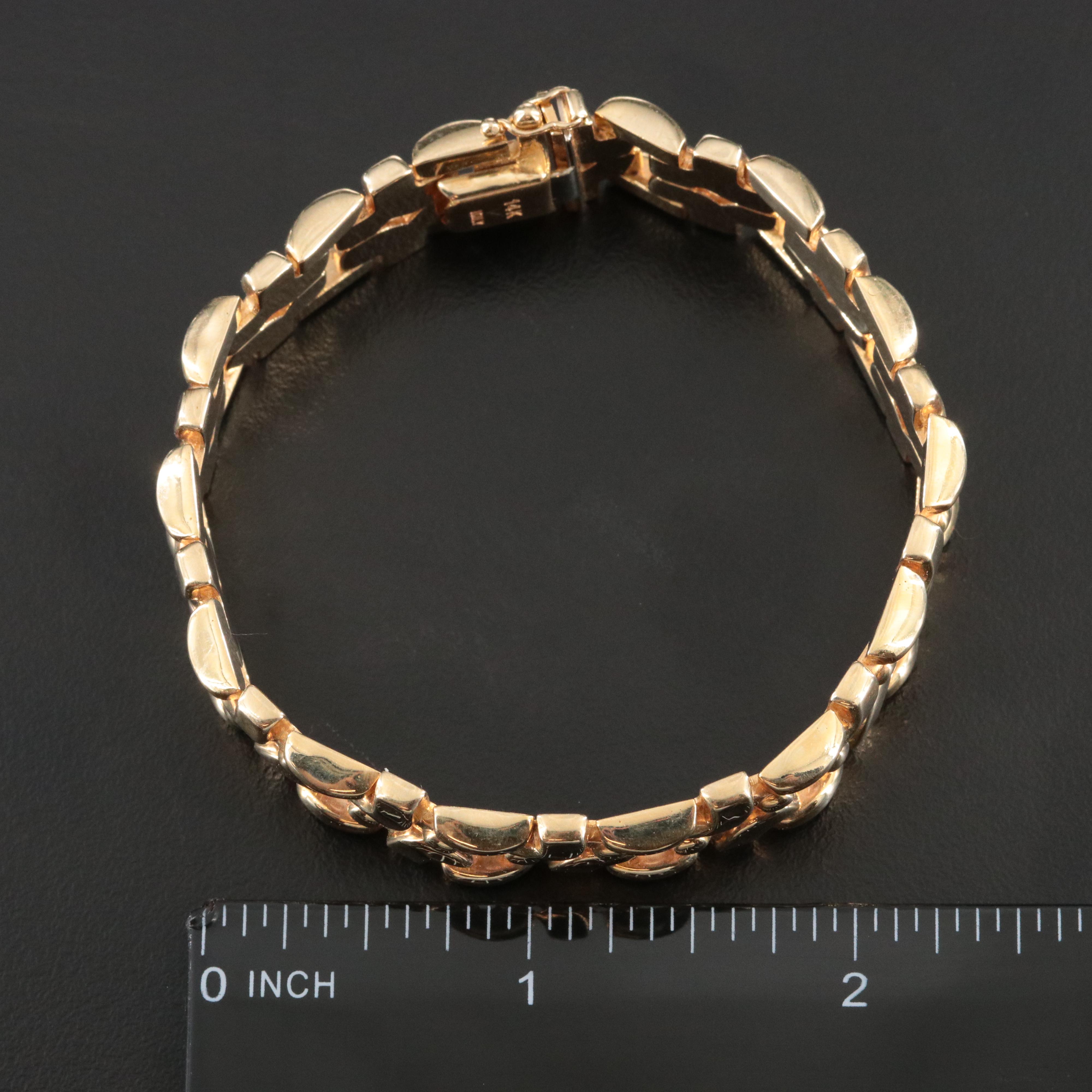 Italian 14K Fancy Chain Bracelet