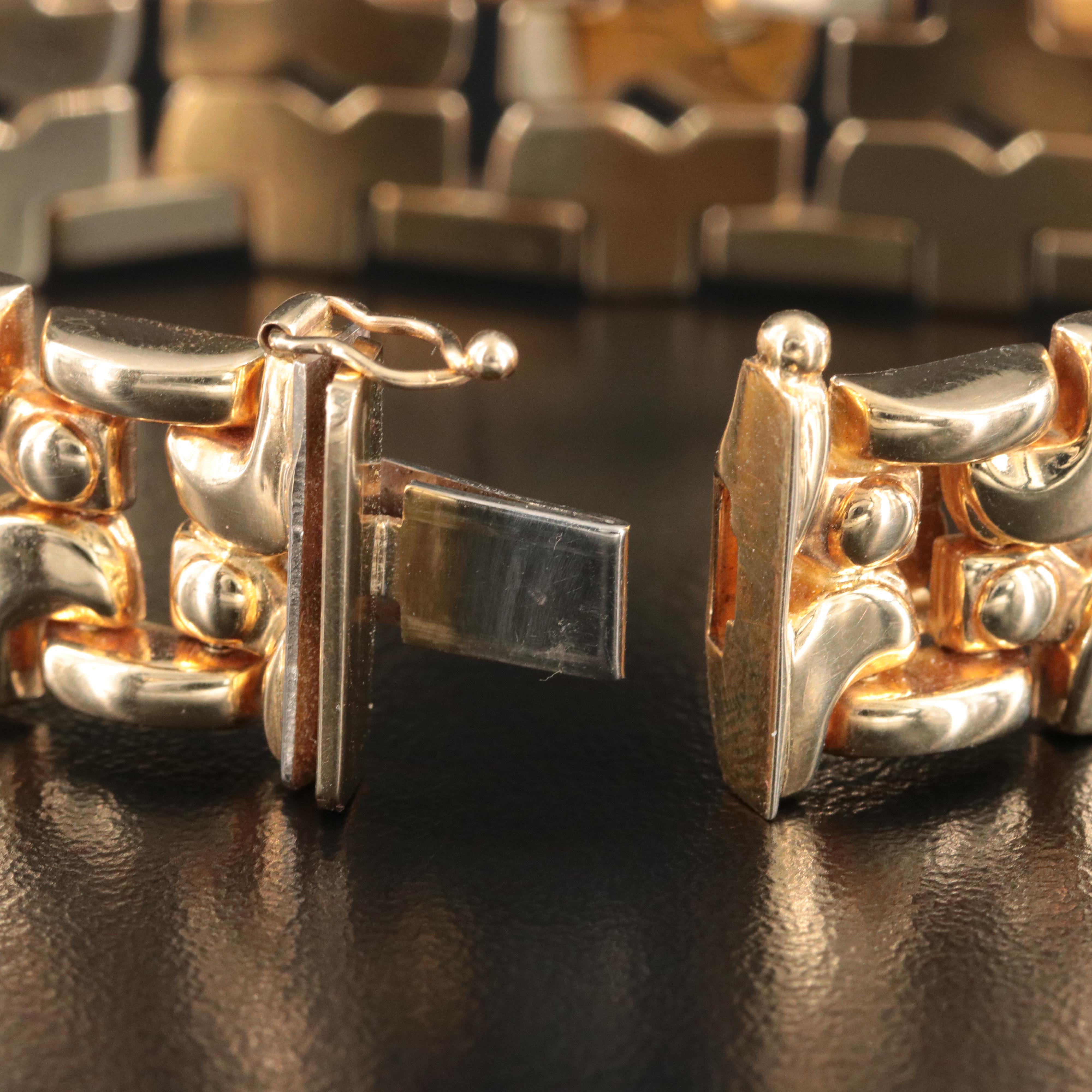 Italian 14K Fancy Chain Bracelet